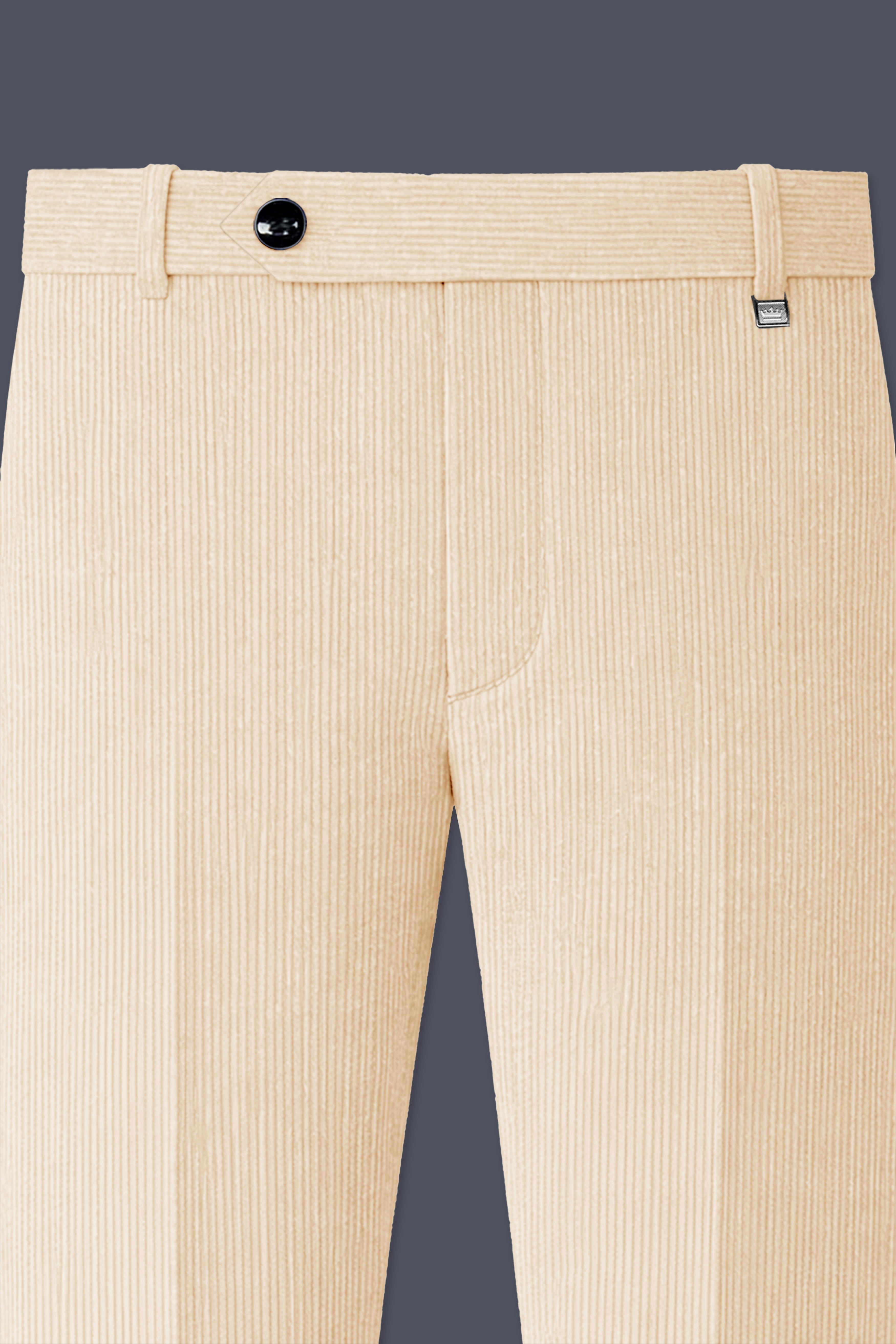 Hispanoro-Spanish Cream Corduroy Premium Single Breasted Sports Suit