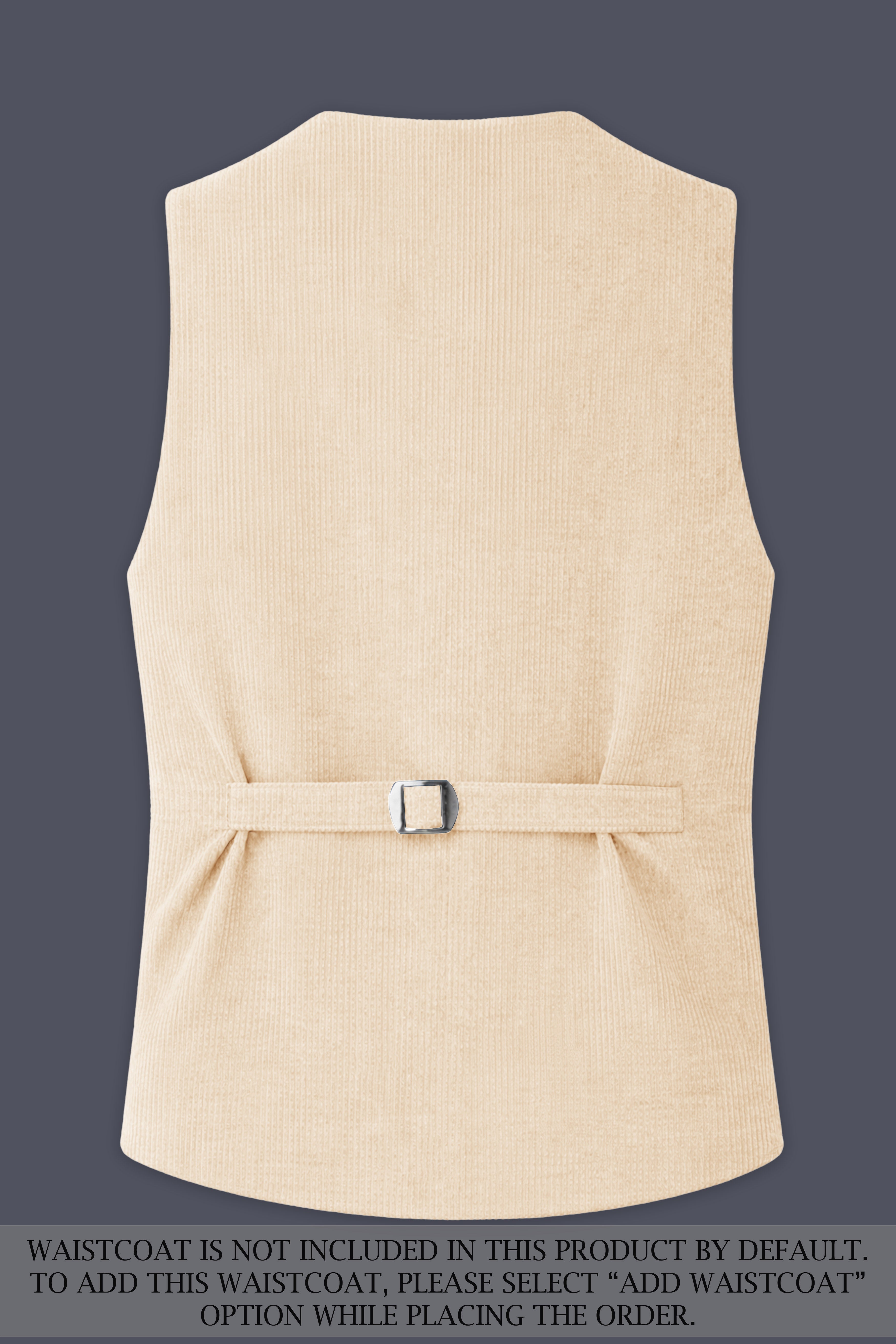 Hispanoro-Spanish Cream Corduroy Premium Single Breasted Sports Suit