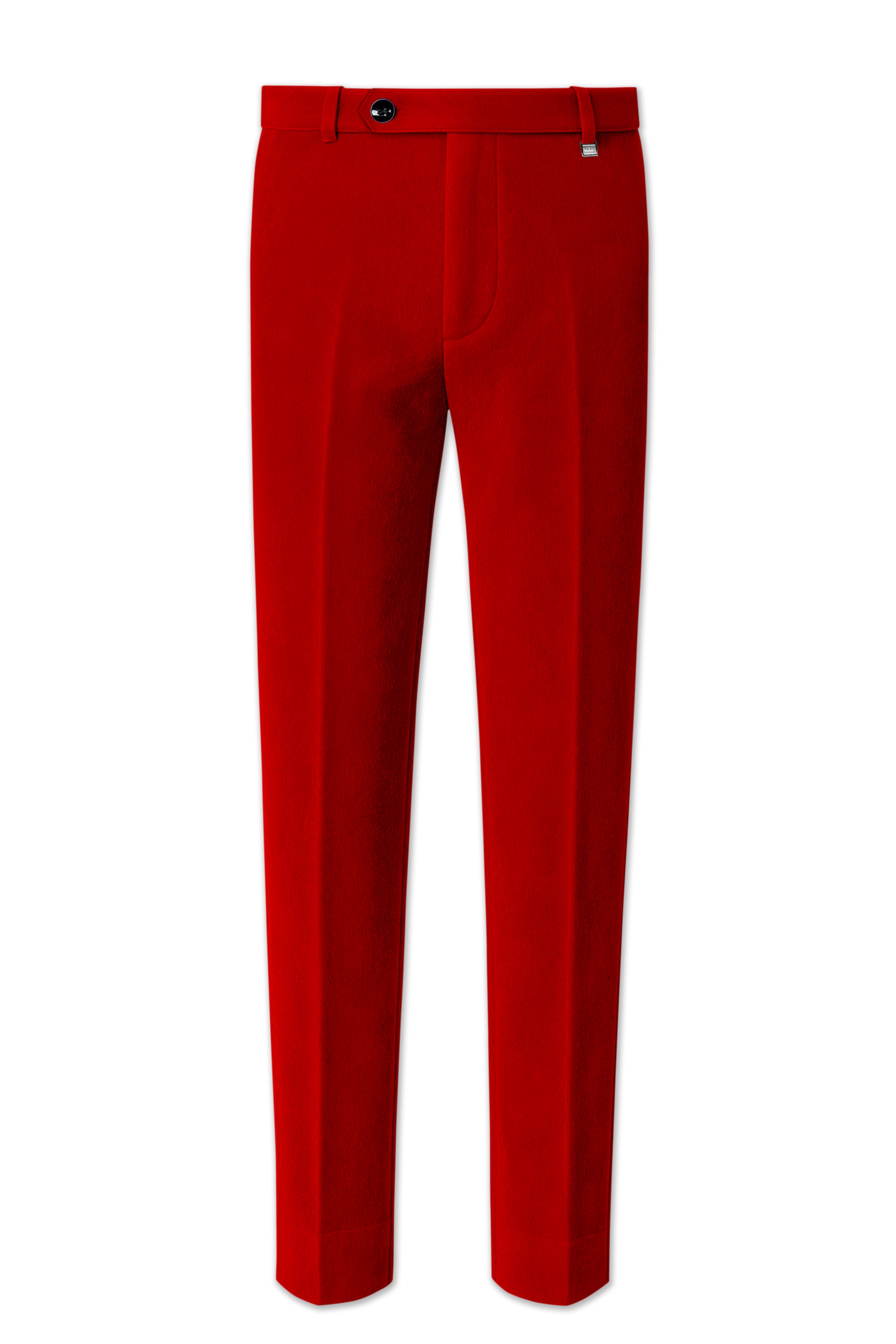Imperio-Crimson Red Velvet Peak Lapel Tuxedo Suit