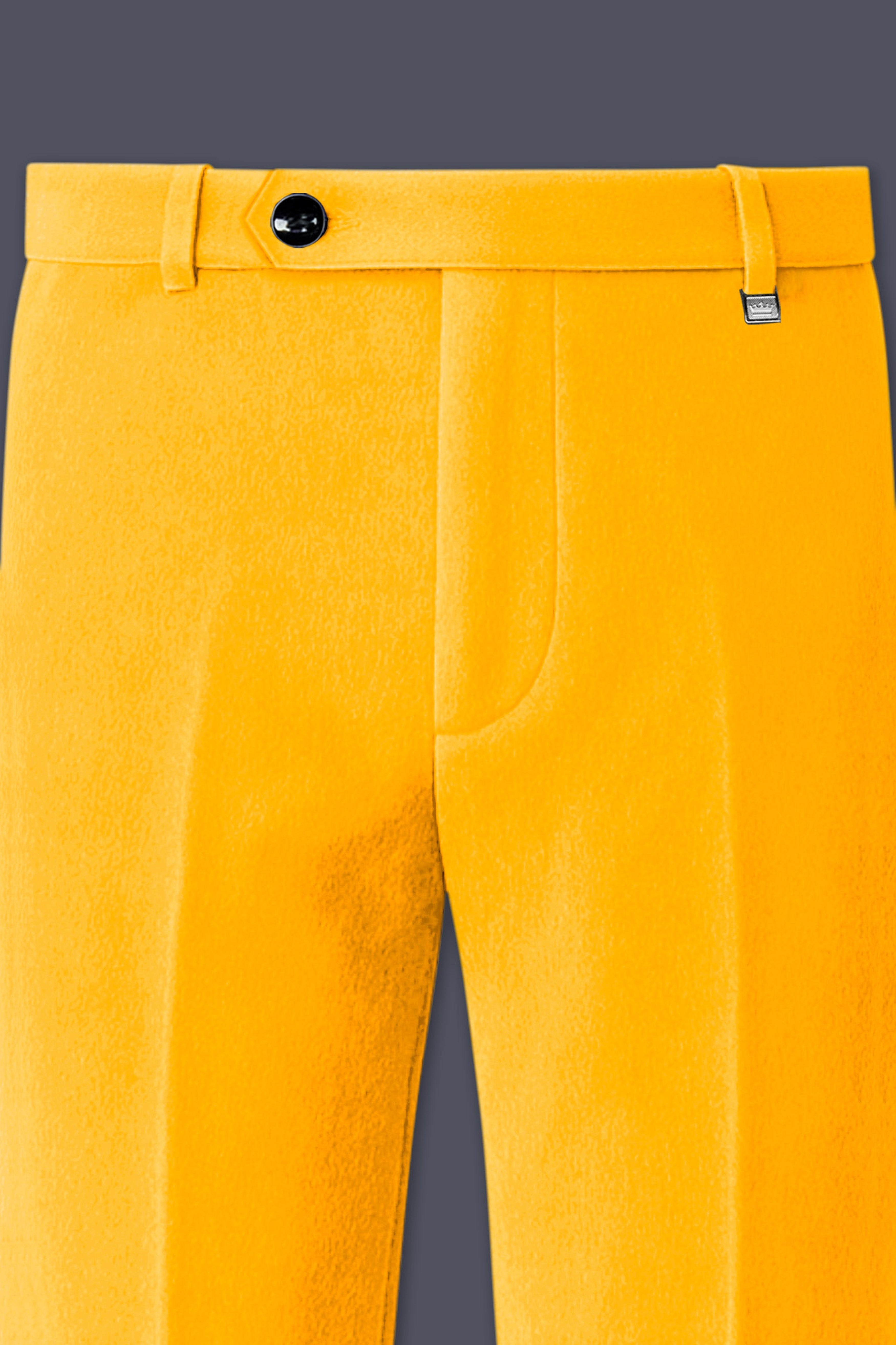 Marquis-Selective Yellow Velvet Peak Lapel Tuxedo Suit