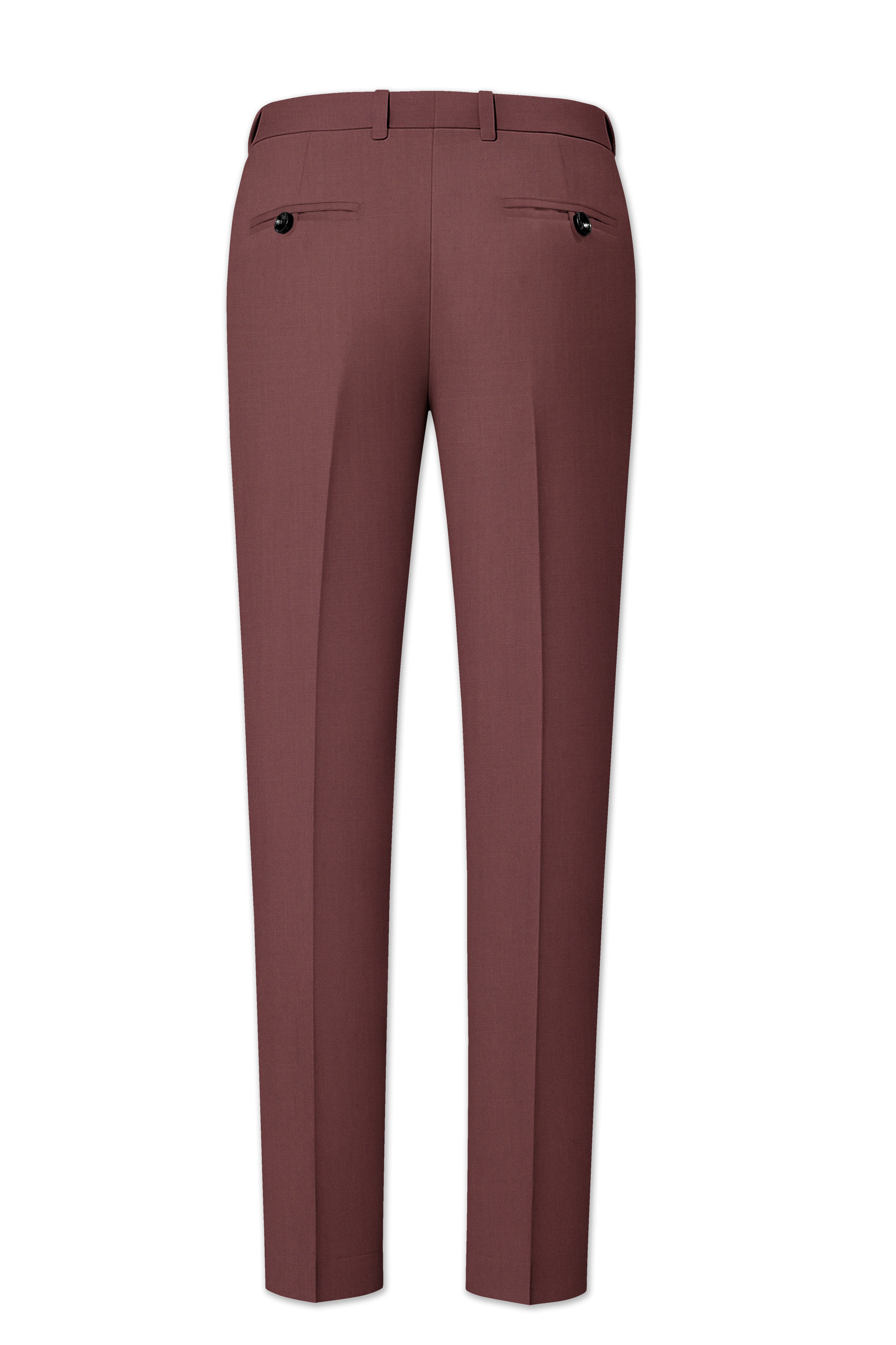 Heritage-Finch Maroon Wool Rich Peak Lapel Tuxedo Slight Stretch Suit