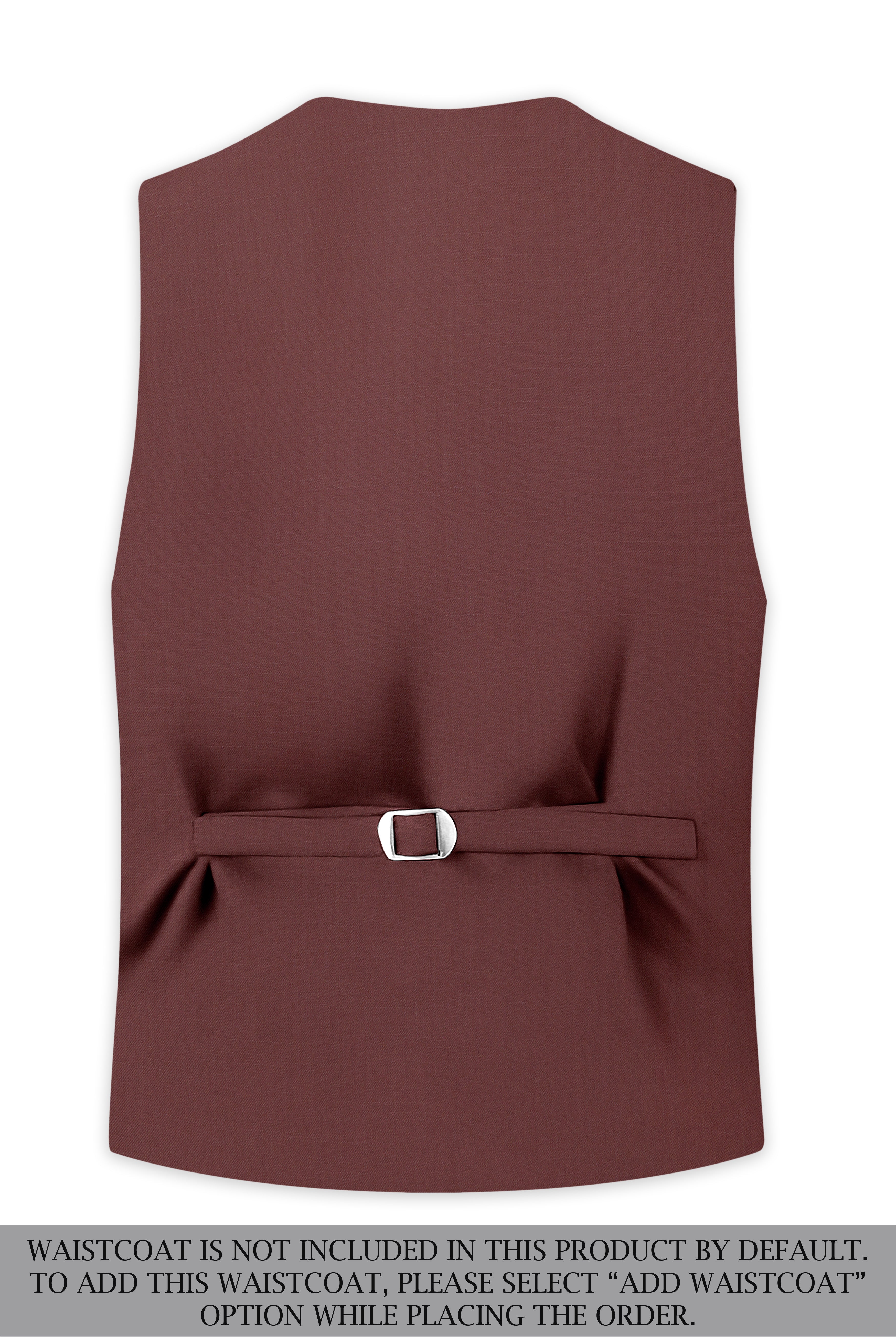 Heritage-Finch Maroon Wool Rich Peak Lapel Tuxedo Slight Stretch Suit