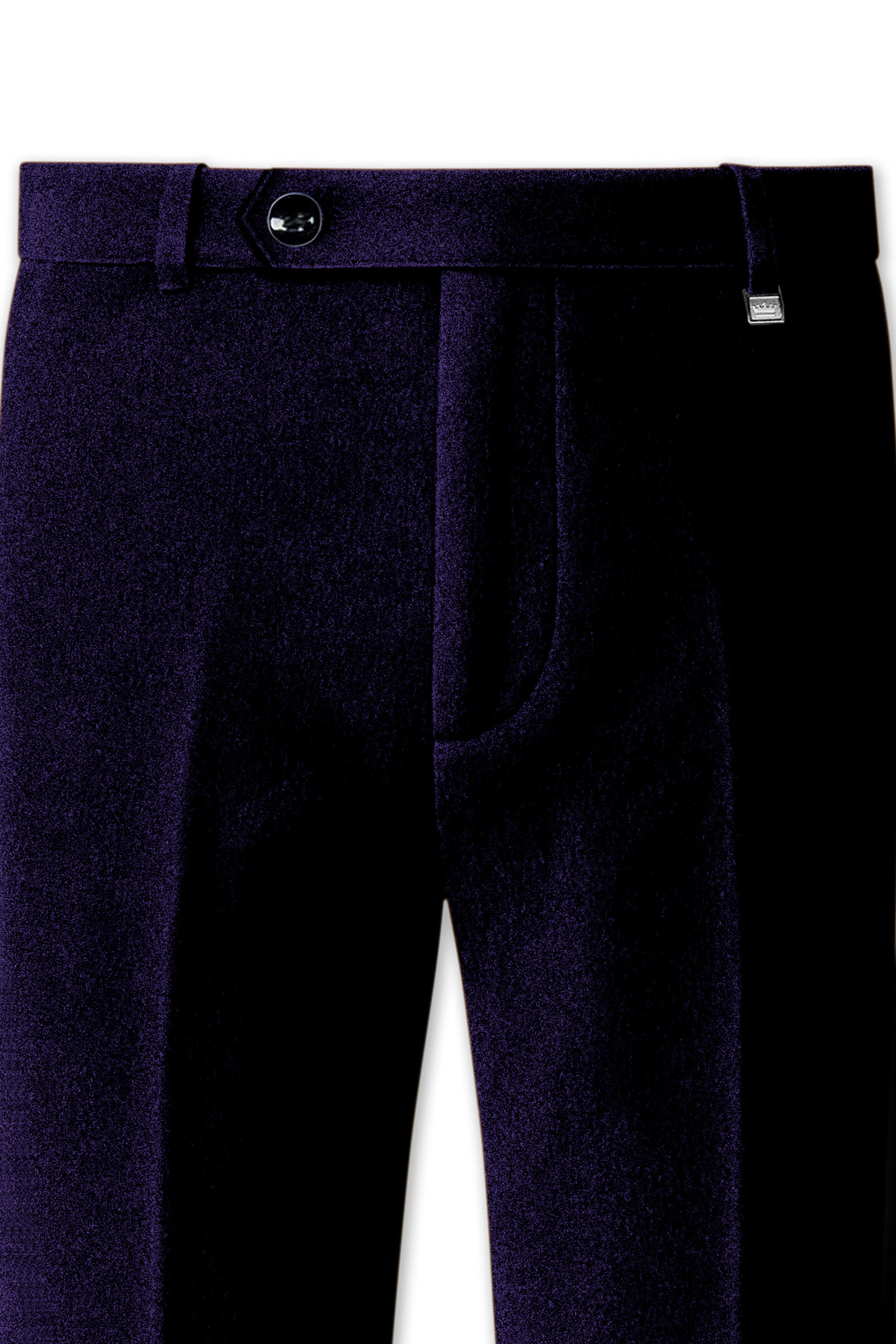 Majesty-Affair Royal Purple Velvet Peak Lapel Tuxedo Suit