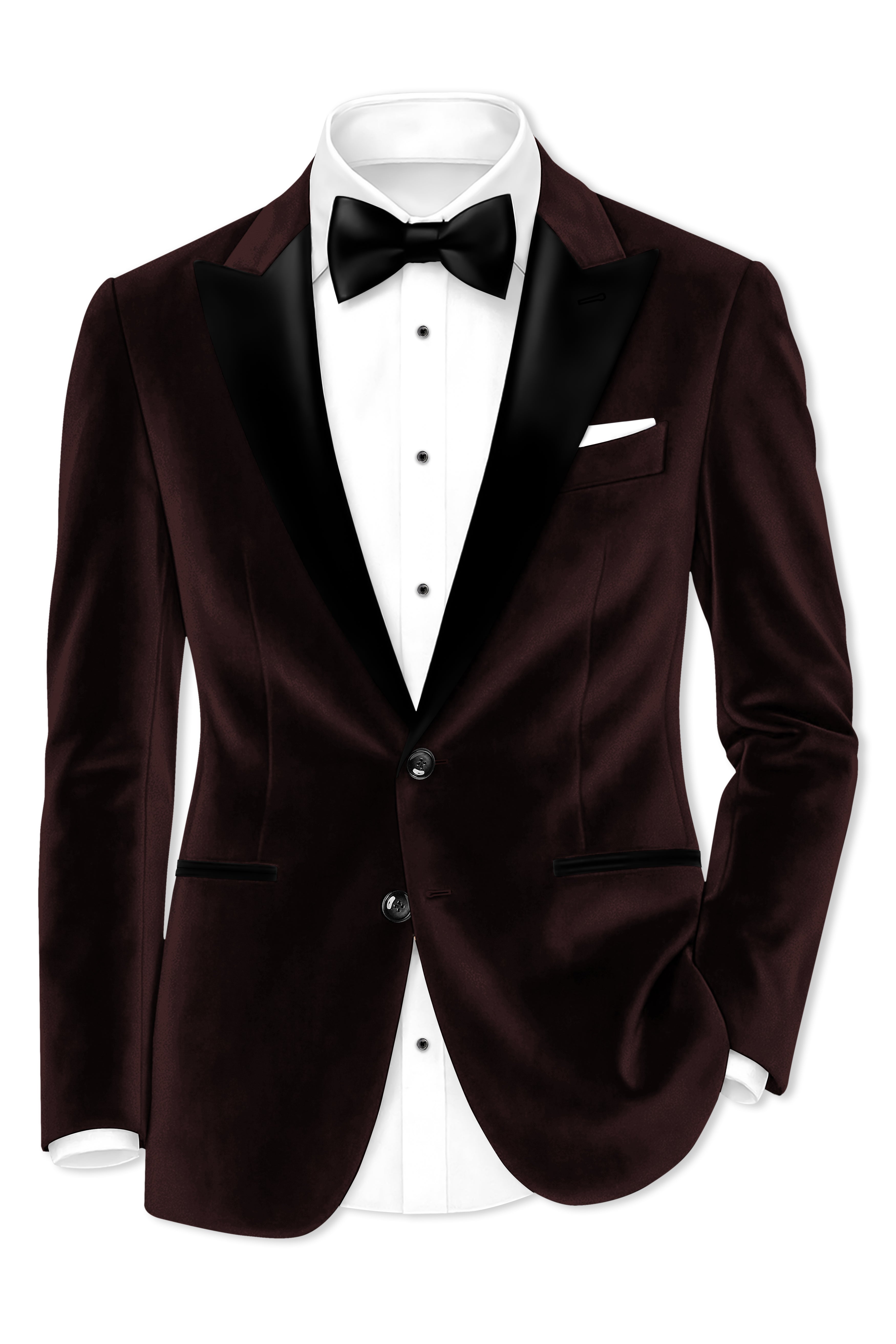 Imperial-Acadia Brown Velvet Peak Lapel Tuxedo Suit