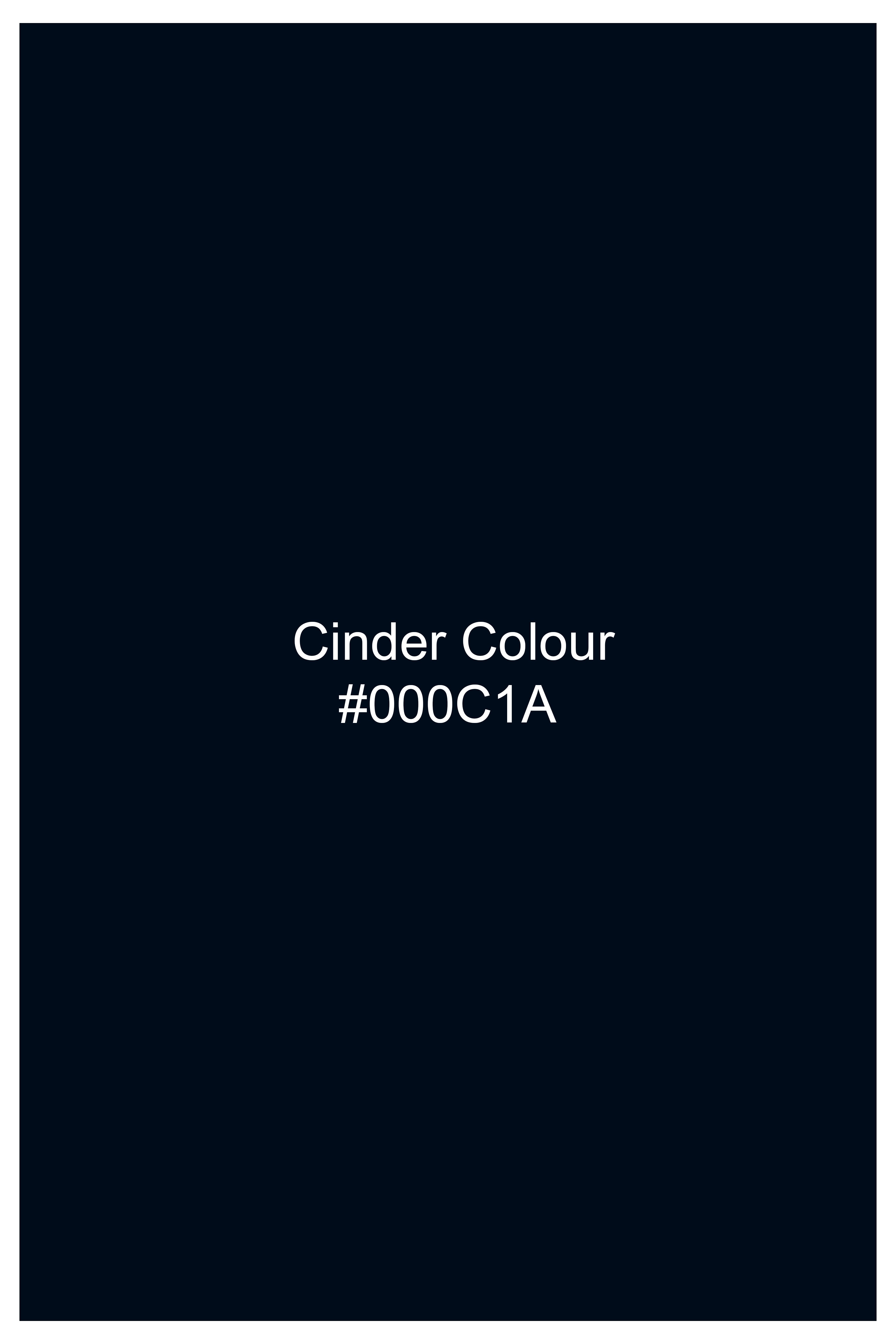 Ashen-Cinder Blue Velvet Peak Lapel Tuxedo Suit