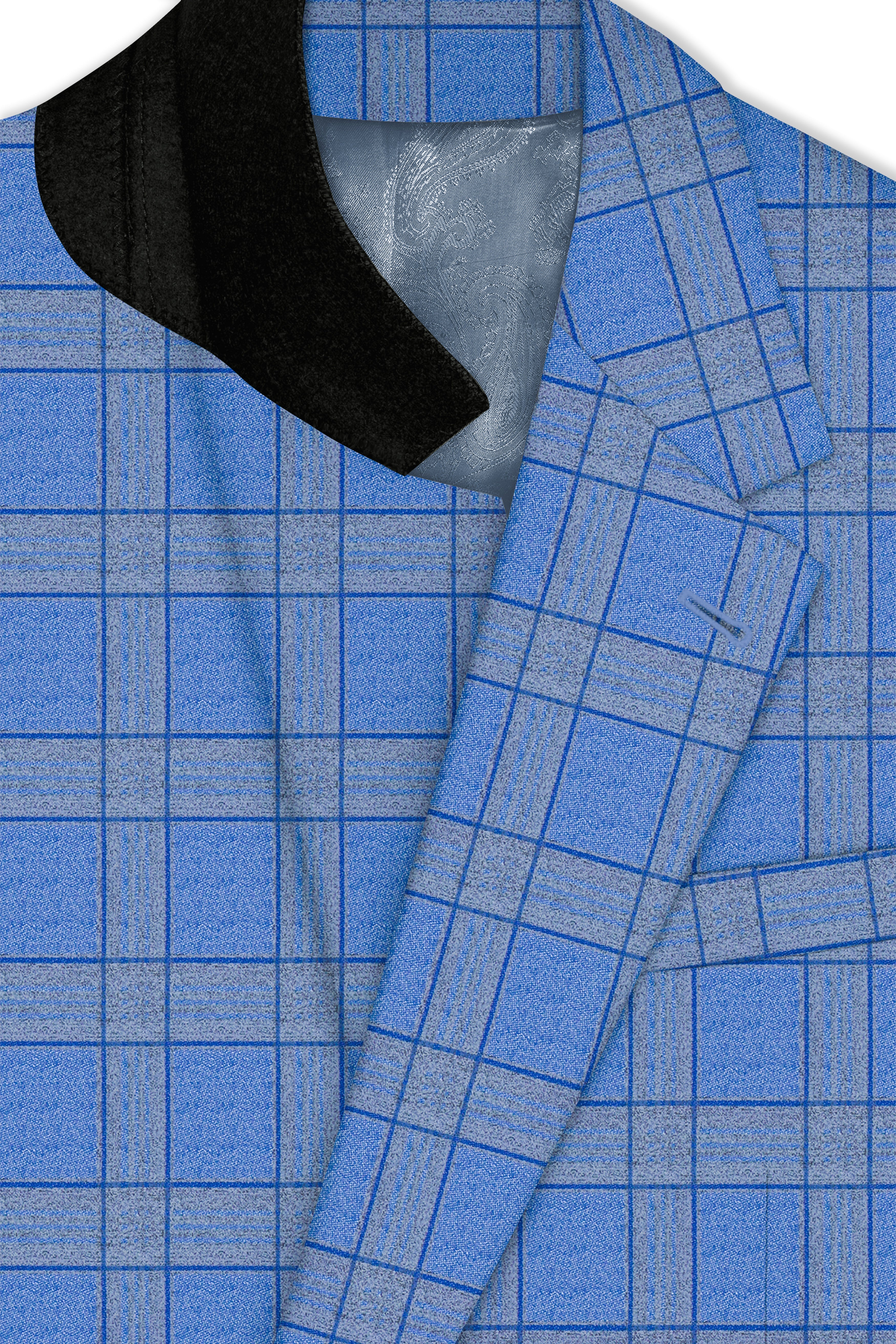 Mariner-Danube Blue Wool Blend Single Breasted Suit