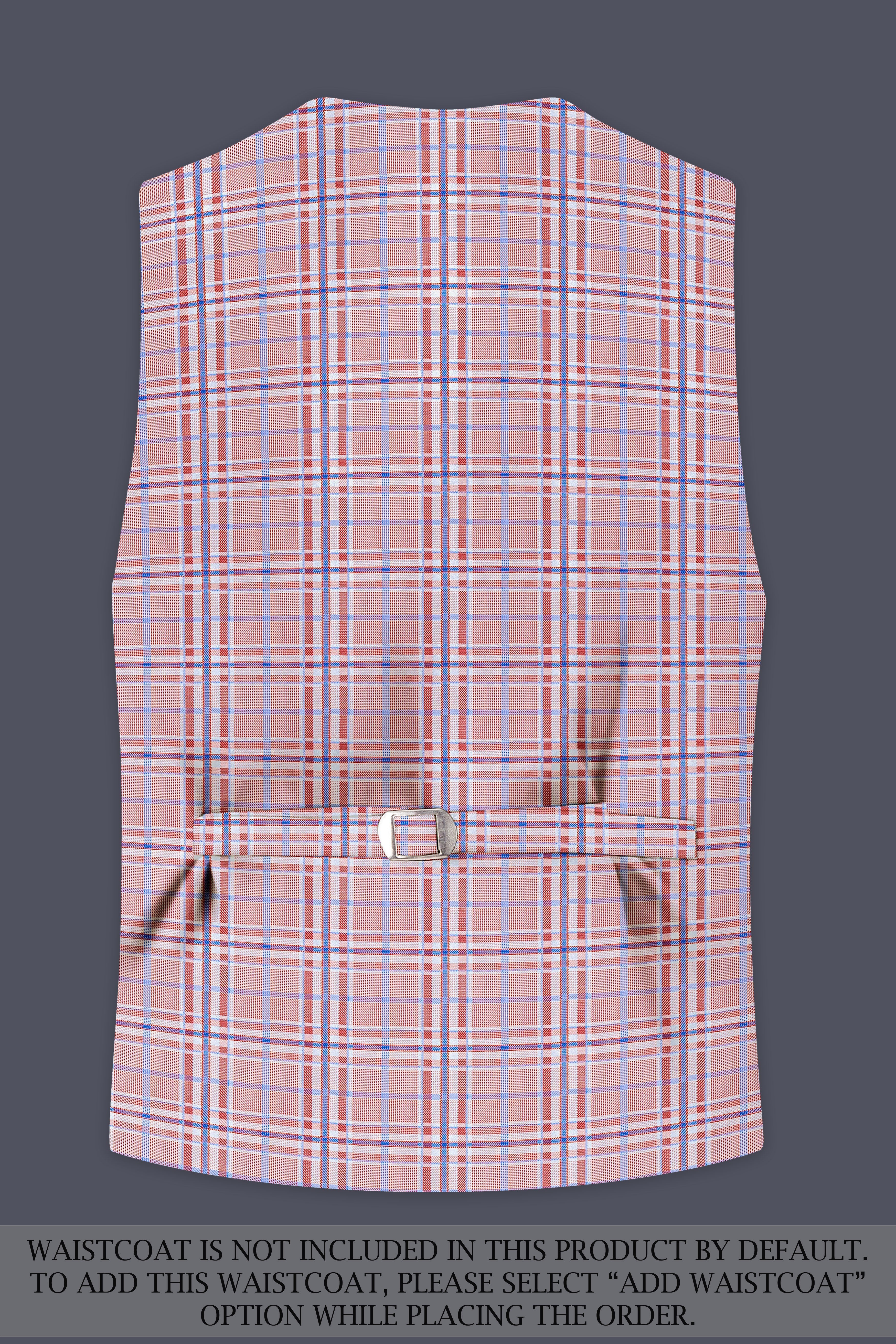 Velour-Turkish Rose Pink And Wild Blue Plaid Wool Rich Single Breasted Suit