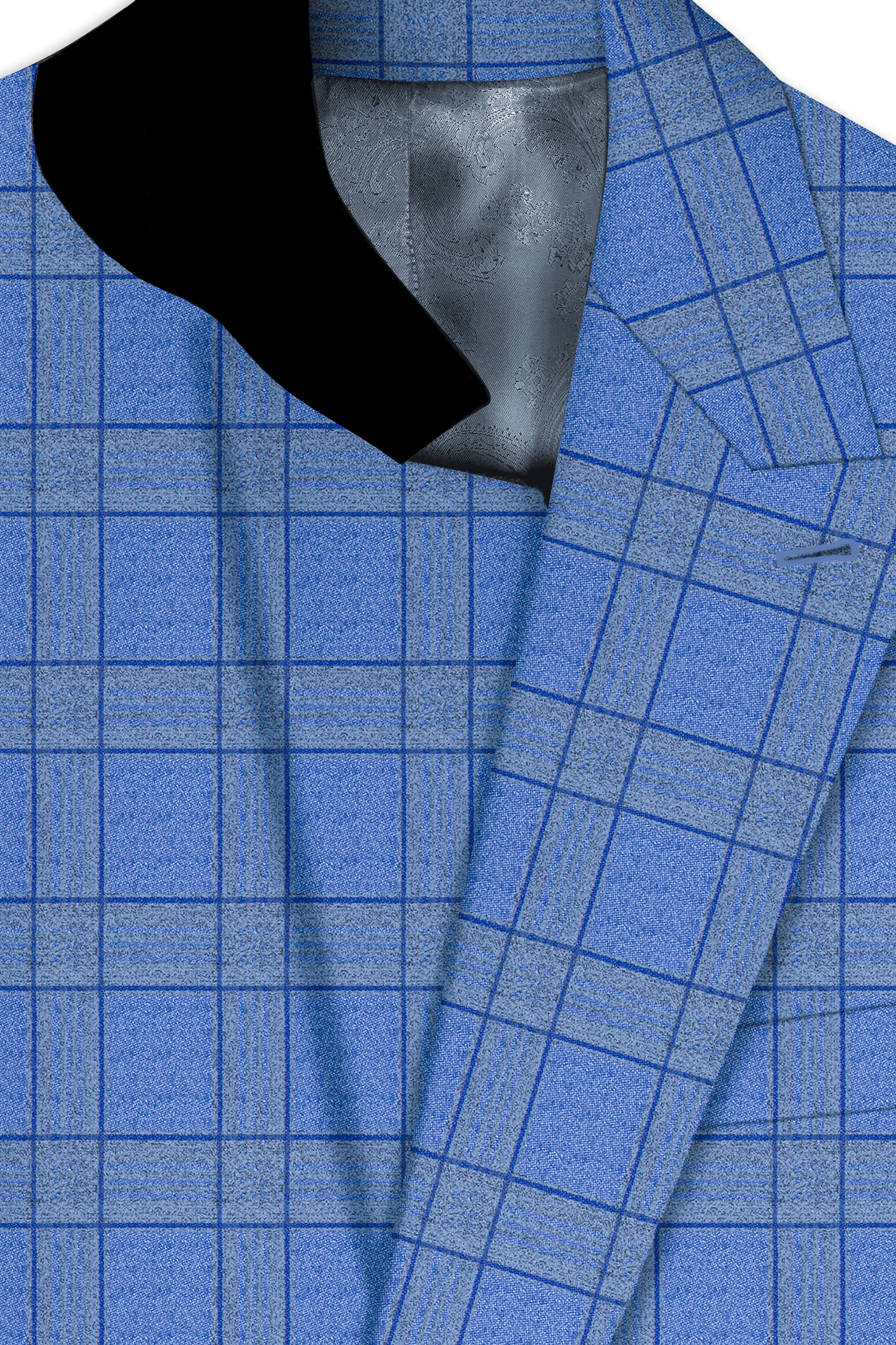 Mariner-Danube Blue Wool Blend Double Breasted Suit