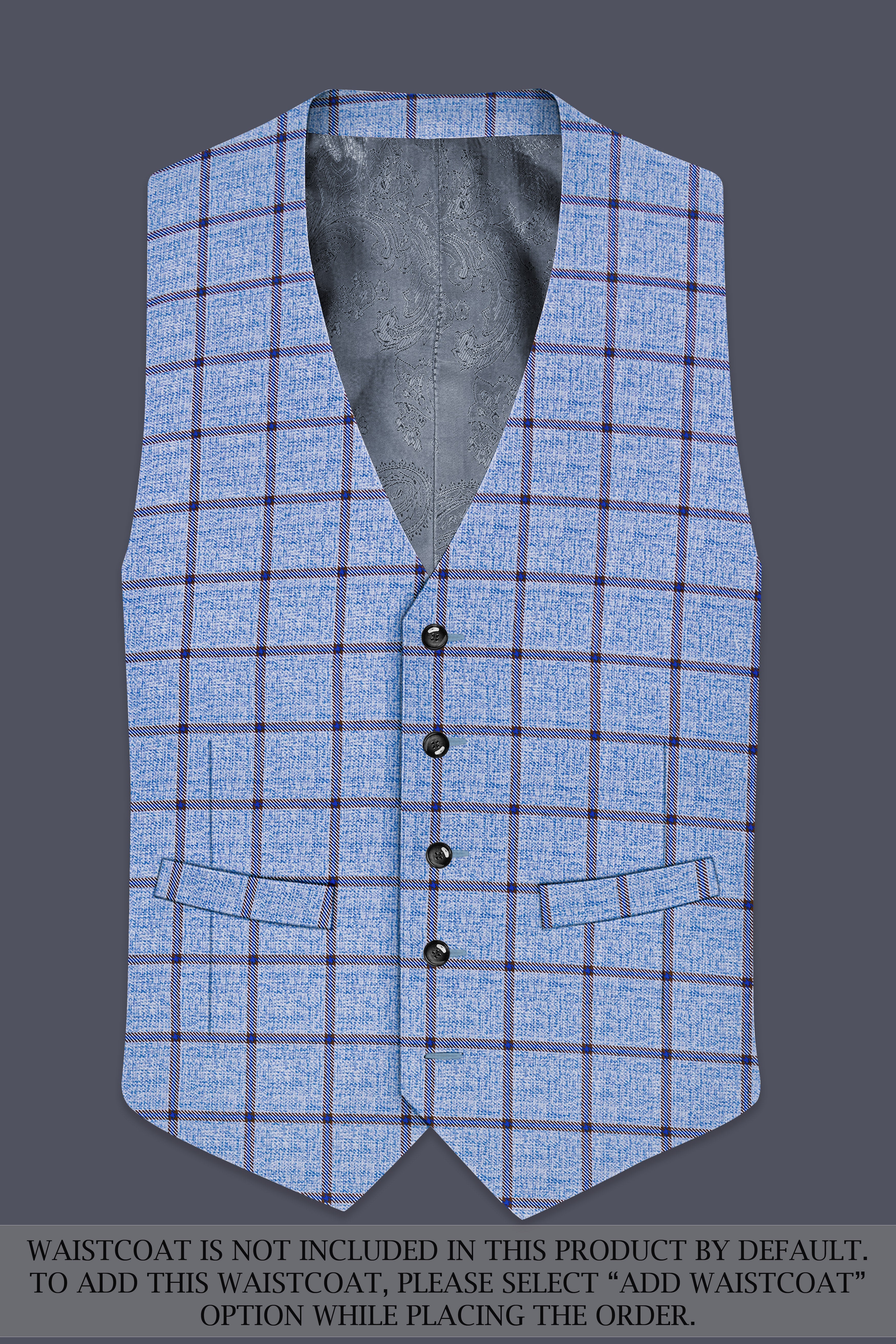 Mistrel-Spun Pearl Blue Windows Wool Rich Double Breasted Suit