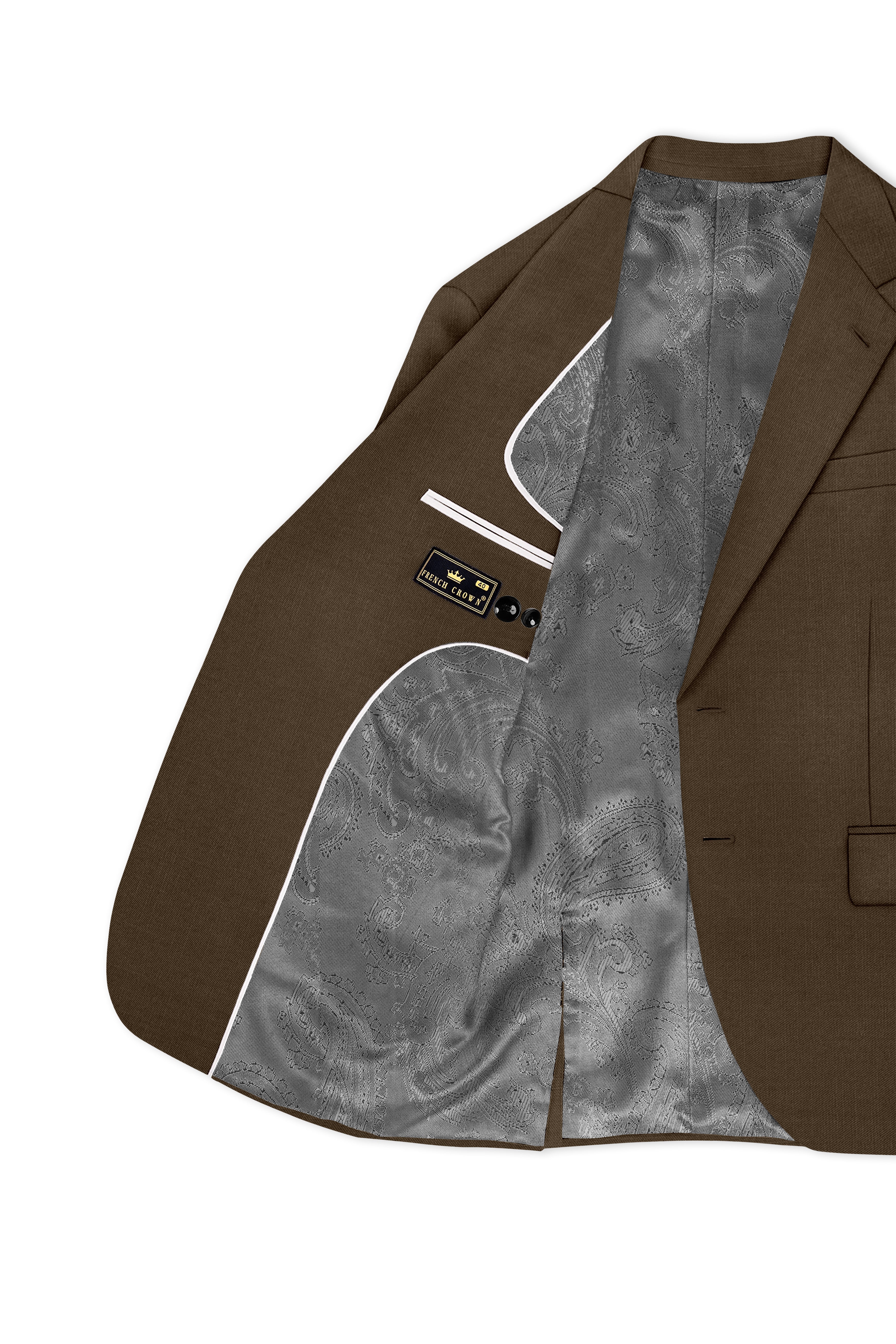 Terrano-Mocha Brown Wool Rich Slight Stretch Single Breasted Suit