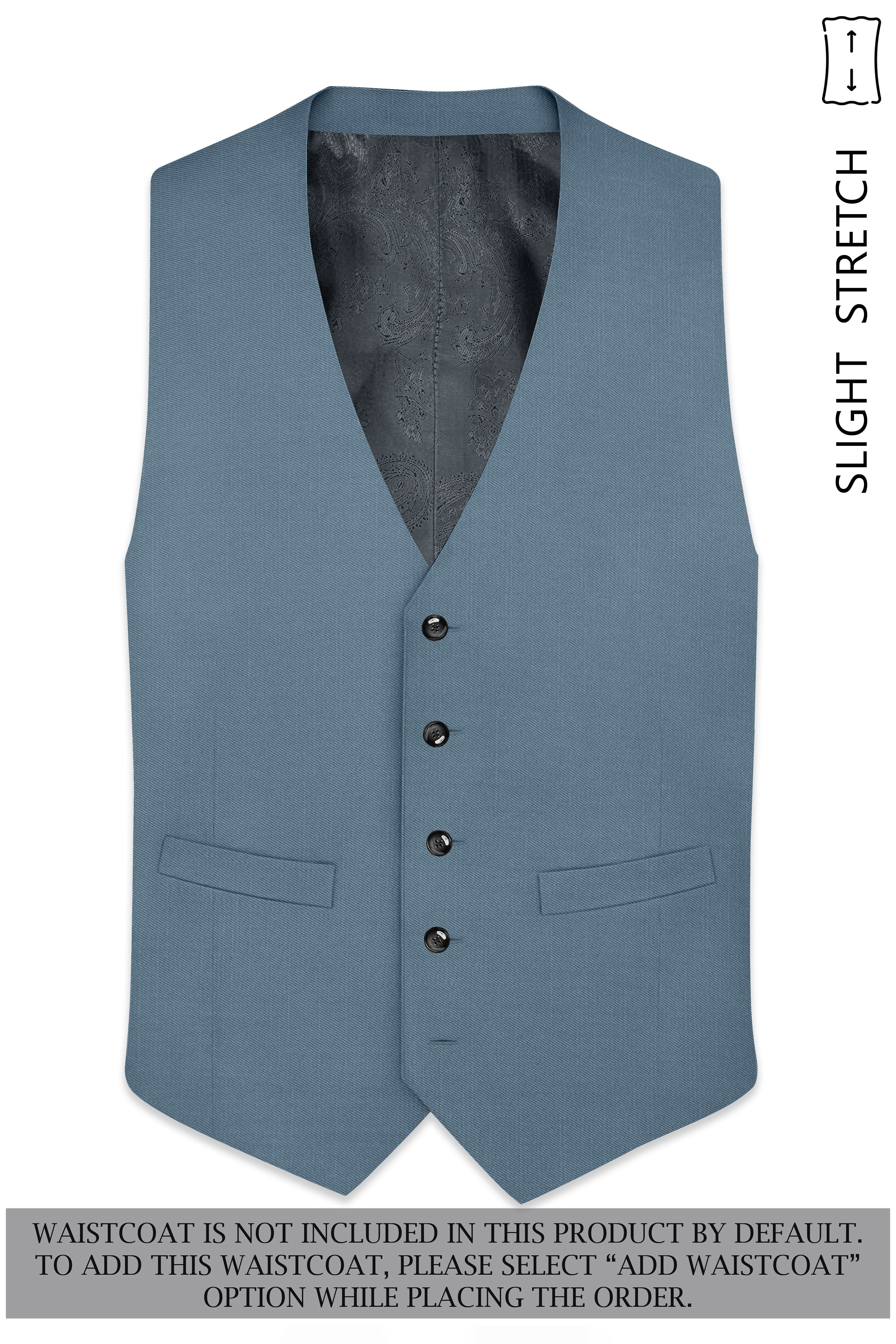 Sapphire-Fiord Blue Wool Rich Slight Stretch Double Breasted Suit