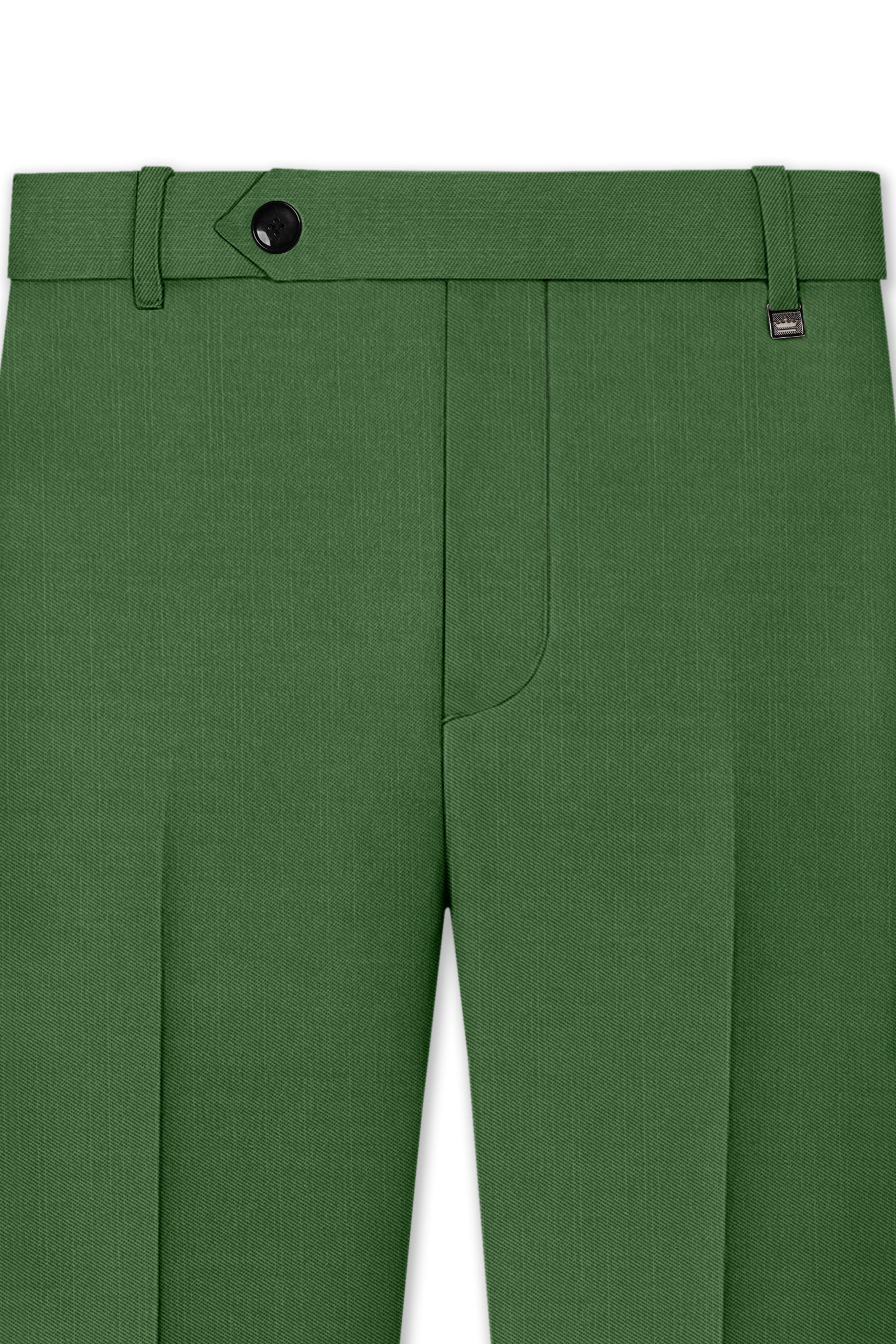 Viridian-Forest Green Wool Rich Slight Stretch Single Breasted Suit
