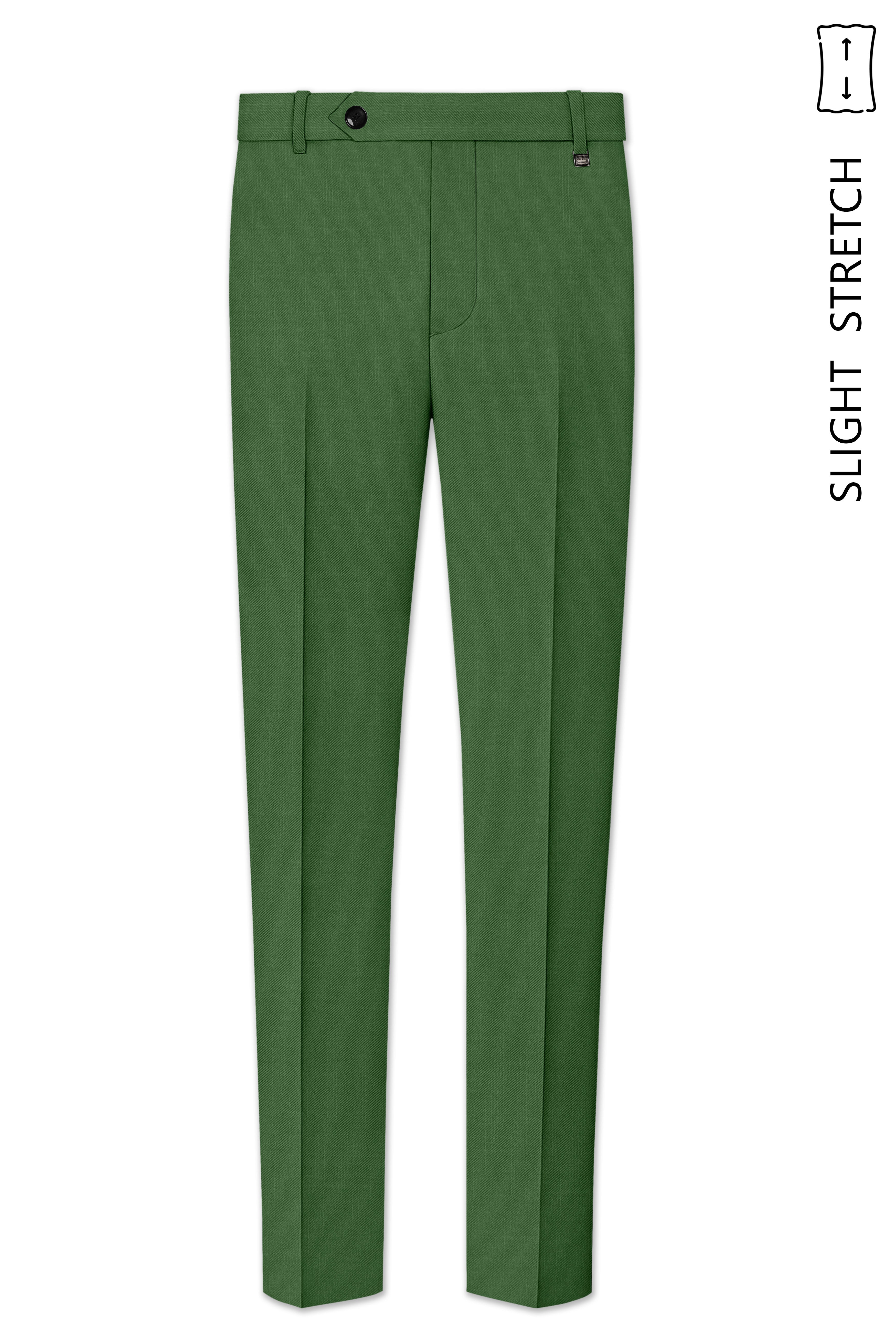 Viridian-Forest Green Wool Rich Slight Stretch Single Breasted Suit