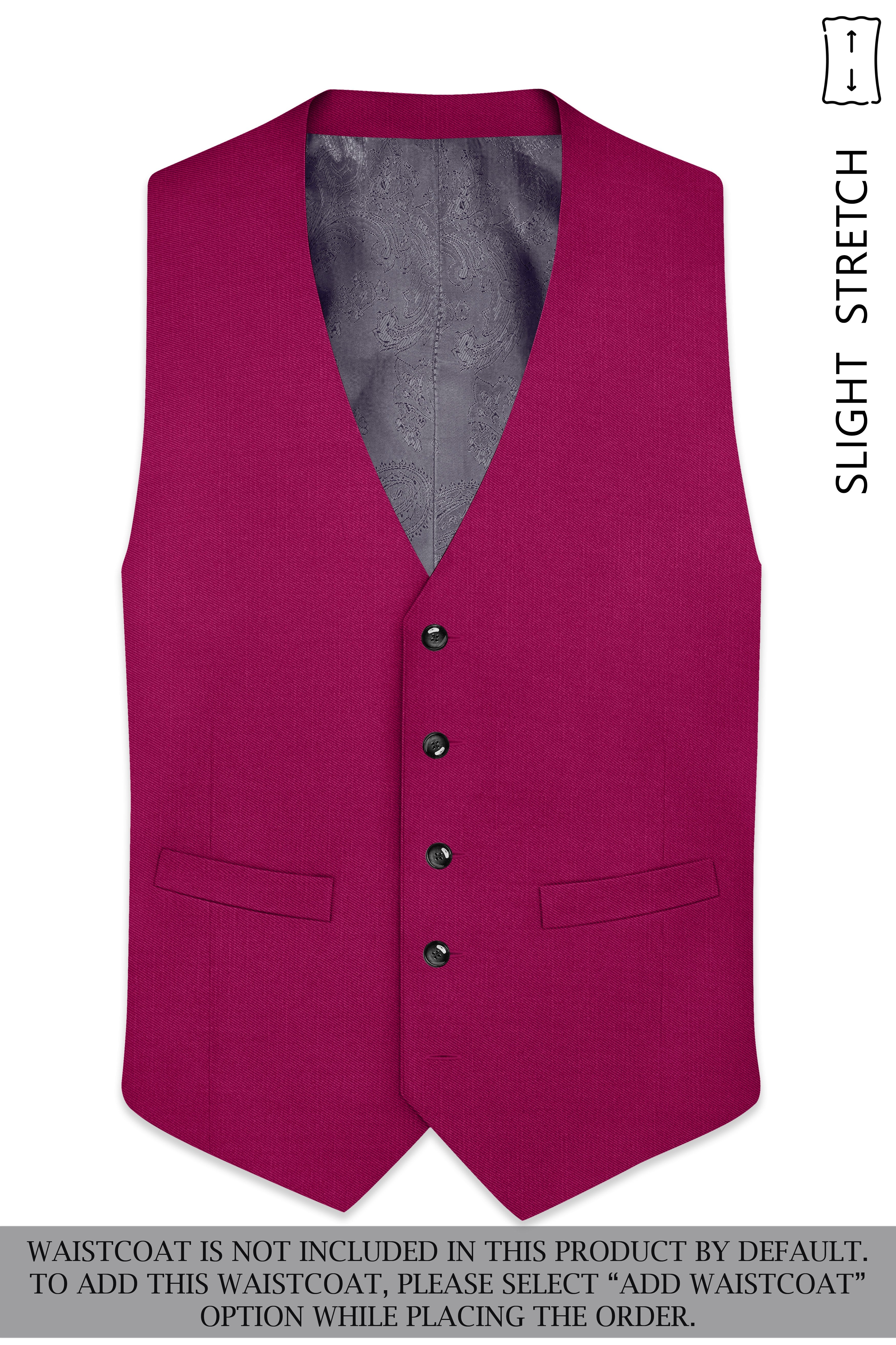 Orchid-Mulberry Pink Wool Rich Slight Stretch Single Breasted Suit