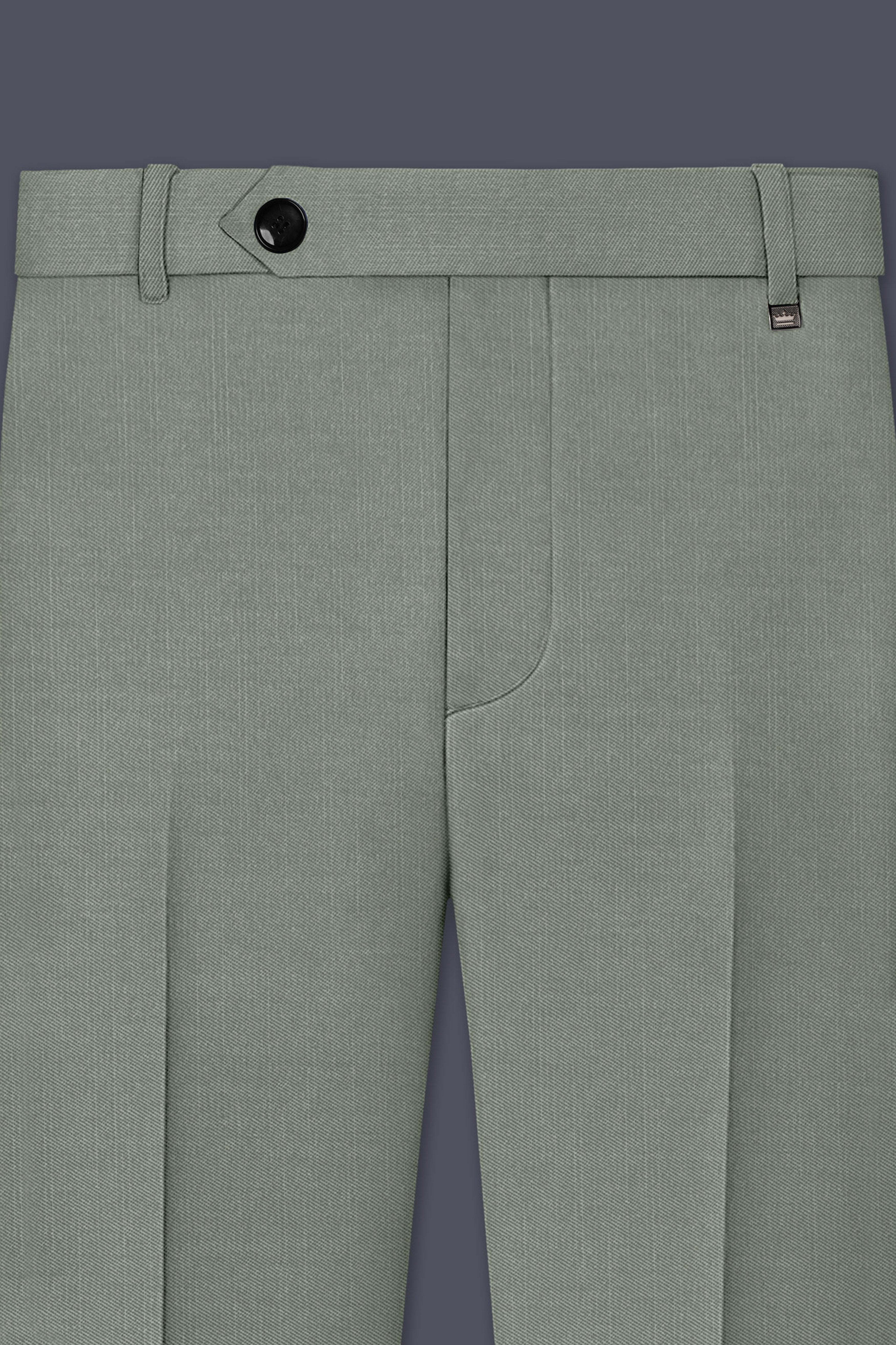 Sage-Smokey Green Wool Rich Slight Stretch Single Breasted Suit