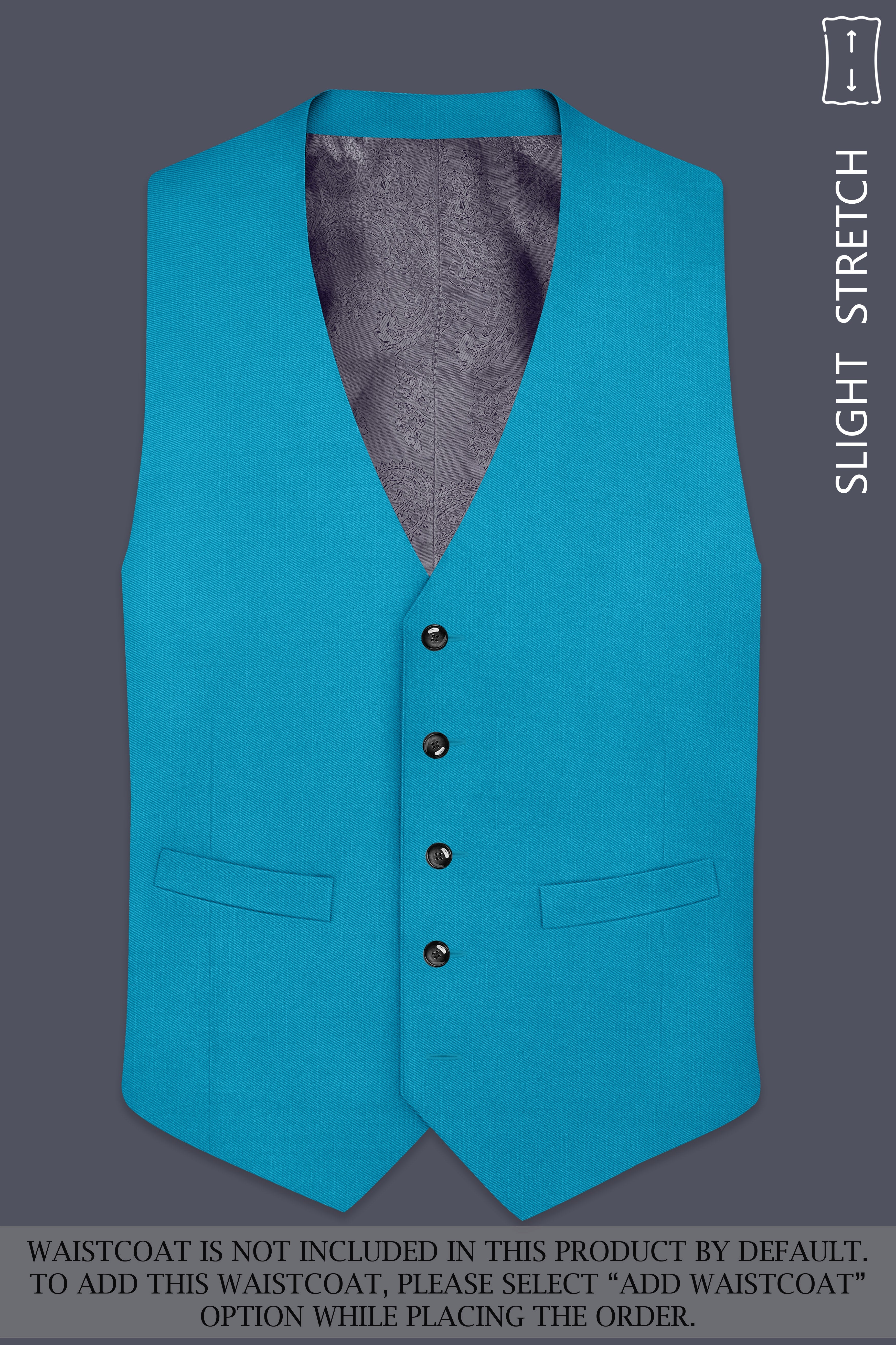 Atlantic-Bondi Blue Wool Rich Slight Stretch Single Breasted Suit