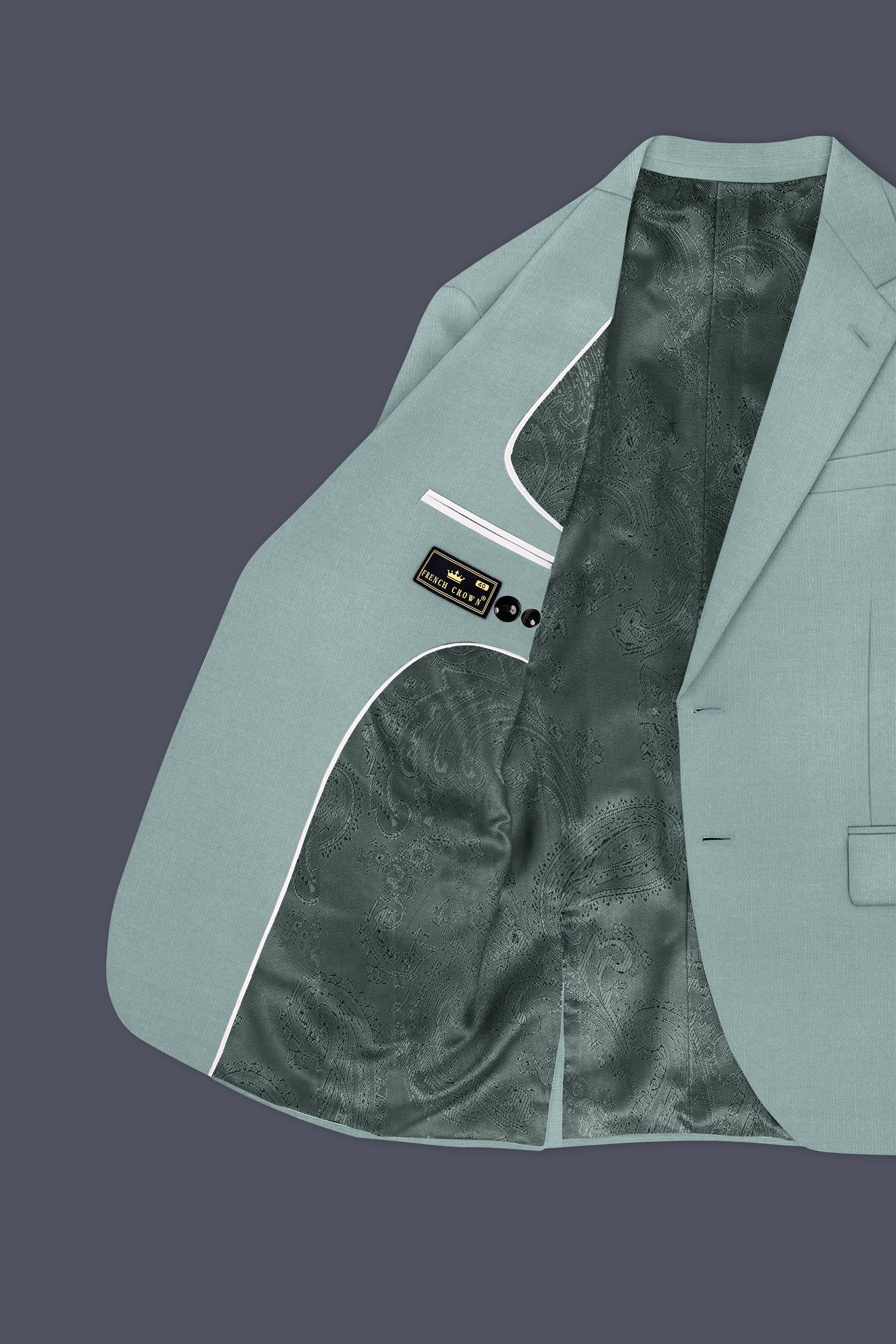 Tropic-Cadet Green Wool Rich Slight Stretch Single Breasted Suit