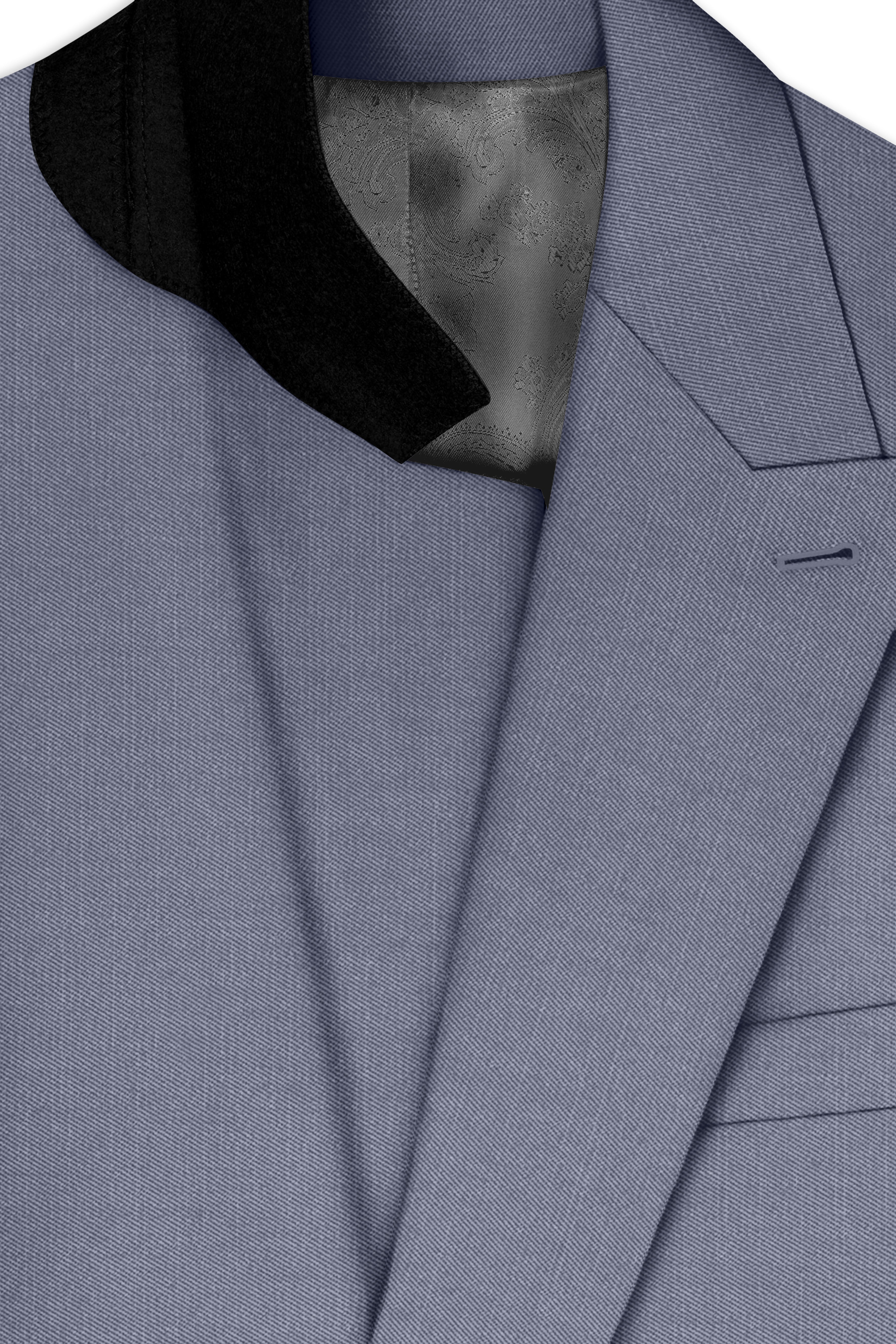 Grisoro-Storm Gray Wool Rich Slight Stretch Double Breasted Suit