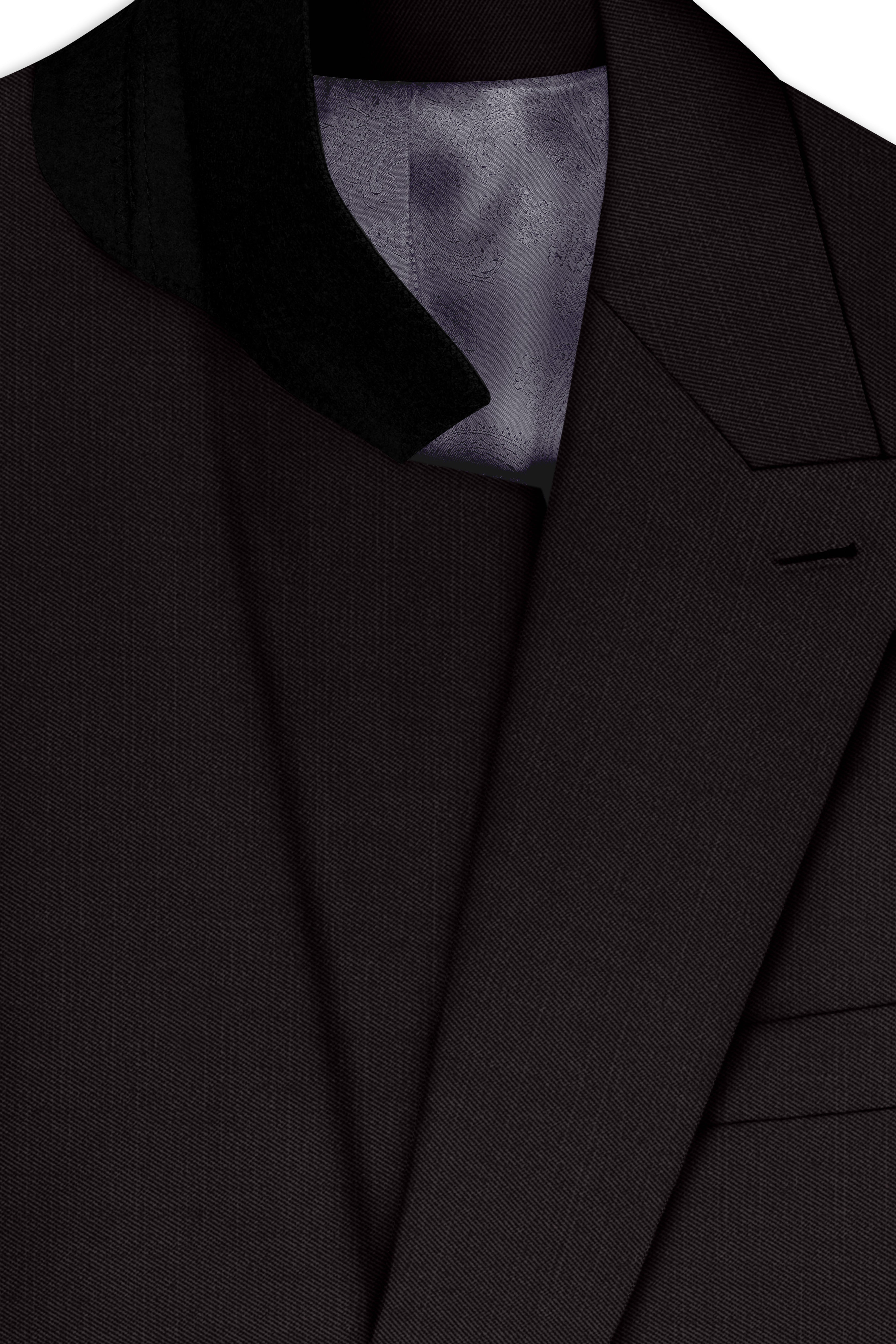 Umbero-Eclipse Brown Wool Rich Slight Stretch Double Breasted Suit