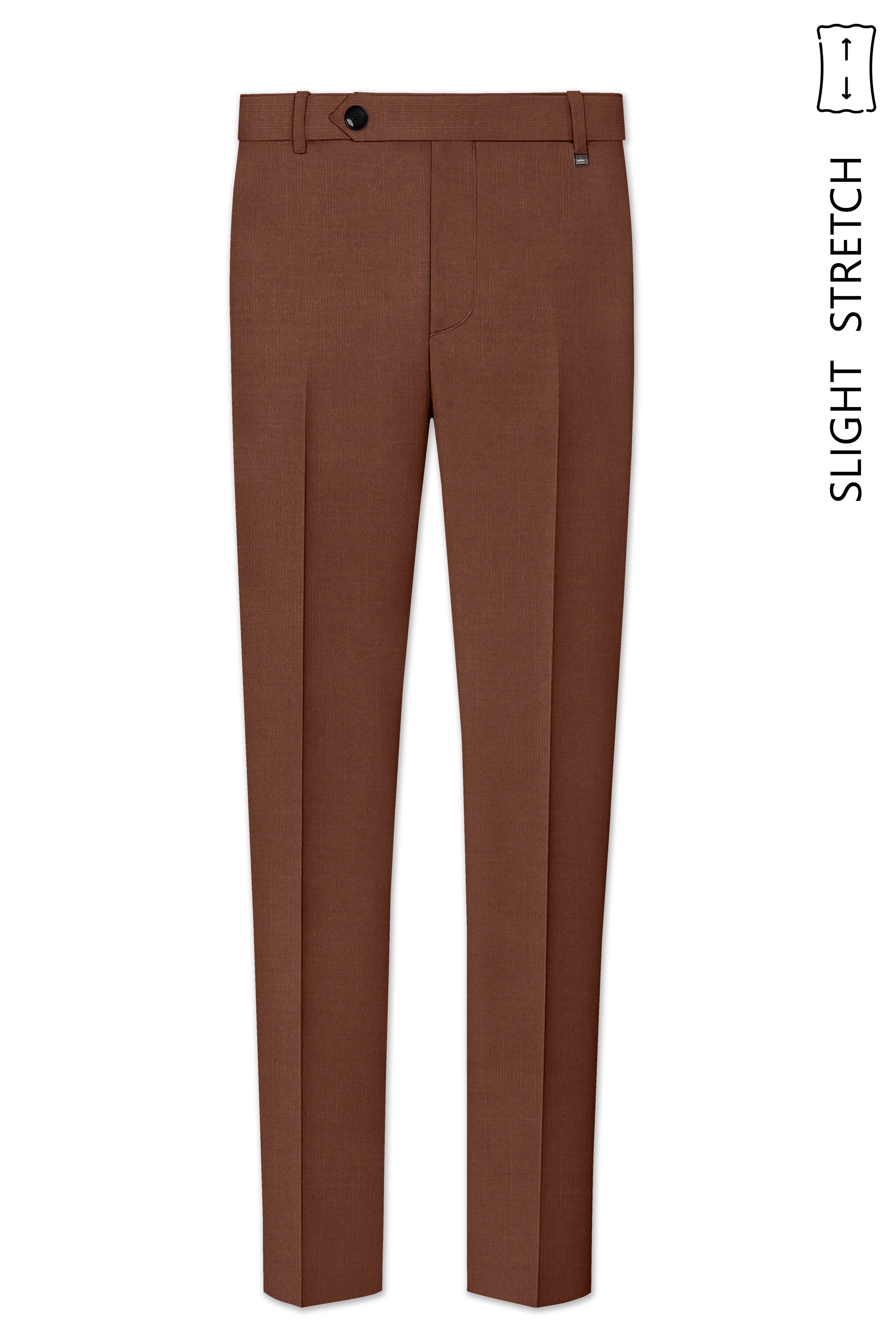 Sienna-Rust Brown Wool Rich Slight Stretch Double Breasted Suit