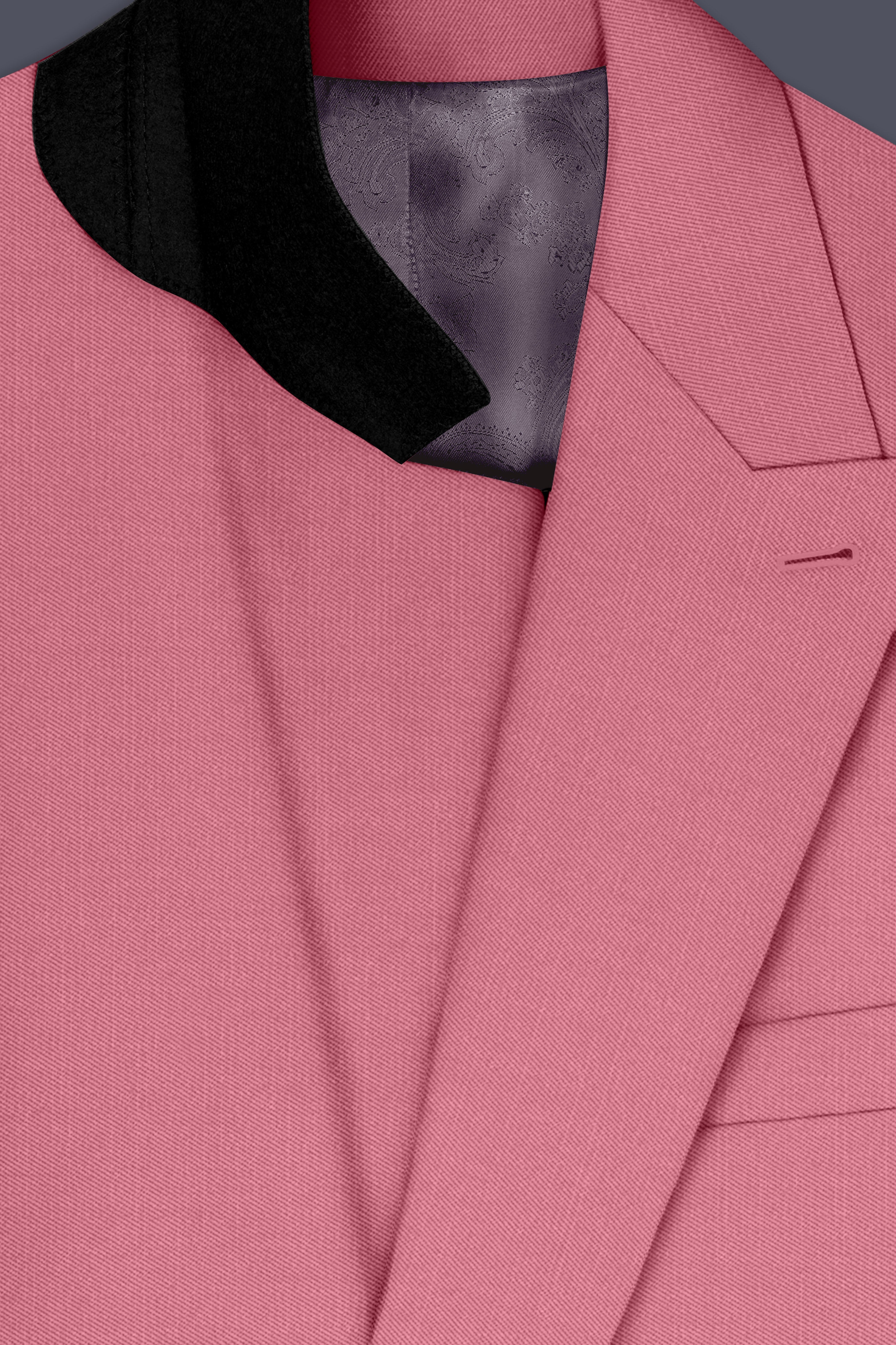 Soleil-Peach Wool Rich Slight Stretch Double Breasted Suit