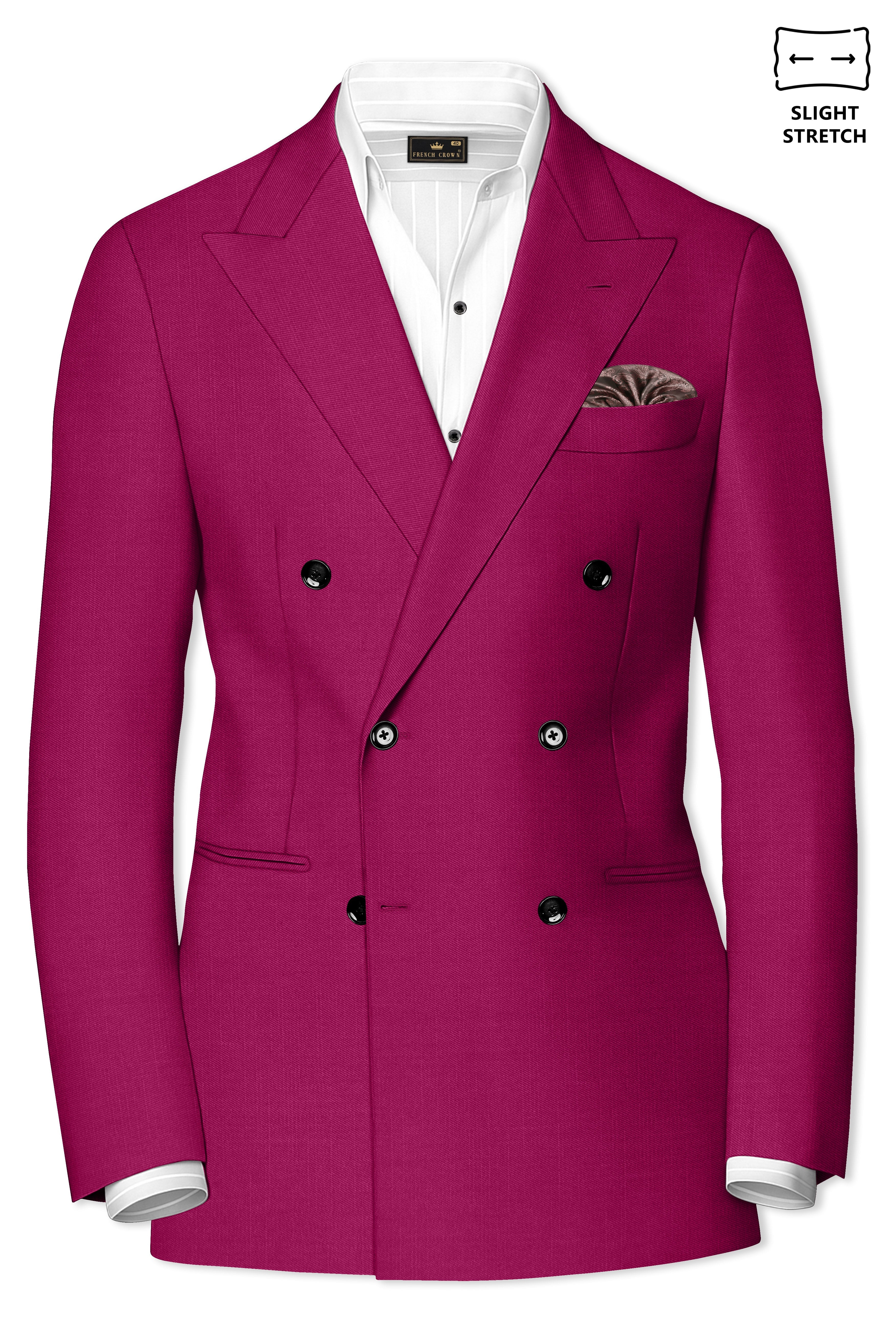 Orchid-Mulberry Pink Wool Rich Slight Stretch Double Breasted Suit ST5387-DB-36, ST5387-DB-38, ST5387-DB-40, ST5387-DB-42, ST5387-DB-44, ST5387-DB-46, ST5387-DB-48, ST5387-DB-50, ST5387-DB-52, ST5387-DB-54, ST5387-DB-56, ST5387-DB-58, ST5387-DB-60