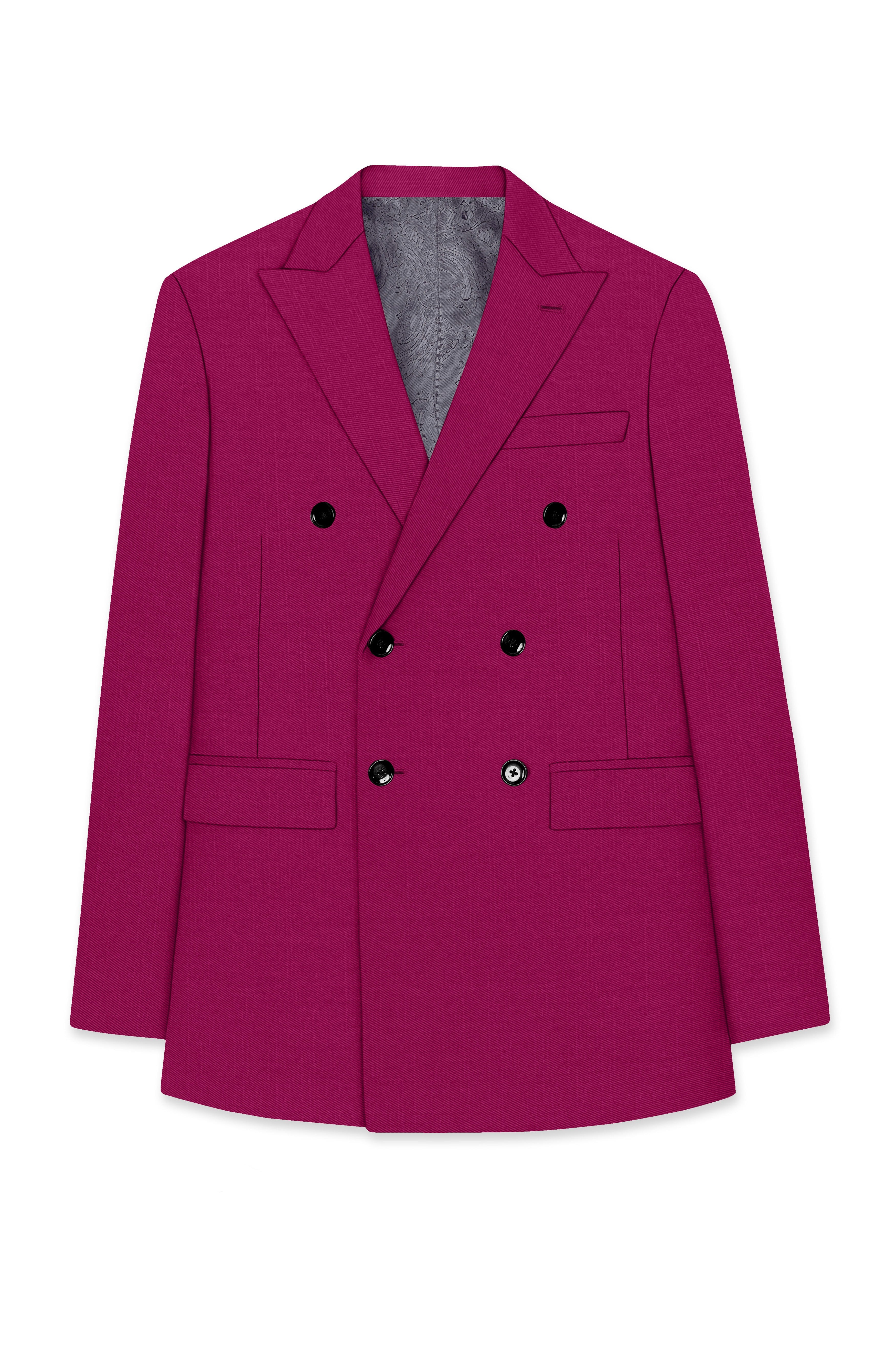 Orchid-Mulberry Pink Wool Rich Slight Stretch Double Breasted Suit ST5387-DB-36, ST5387-DB-38, ST5387-DB-40, ST5387-DB-42, ST5387-DB-44, ST5387-DB-46, ST5387-DB-48, ST5387-DB-50, ST5387-DB-52, ST5387-DB-54, ST5387-DB-56, ST5387-DB-58, ST5387-DB-60