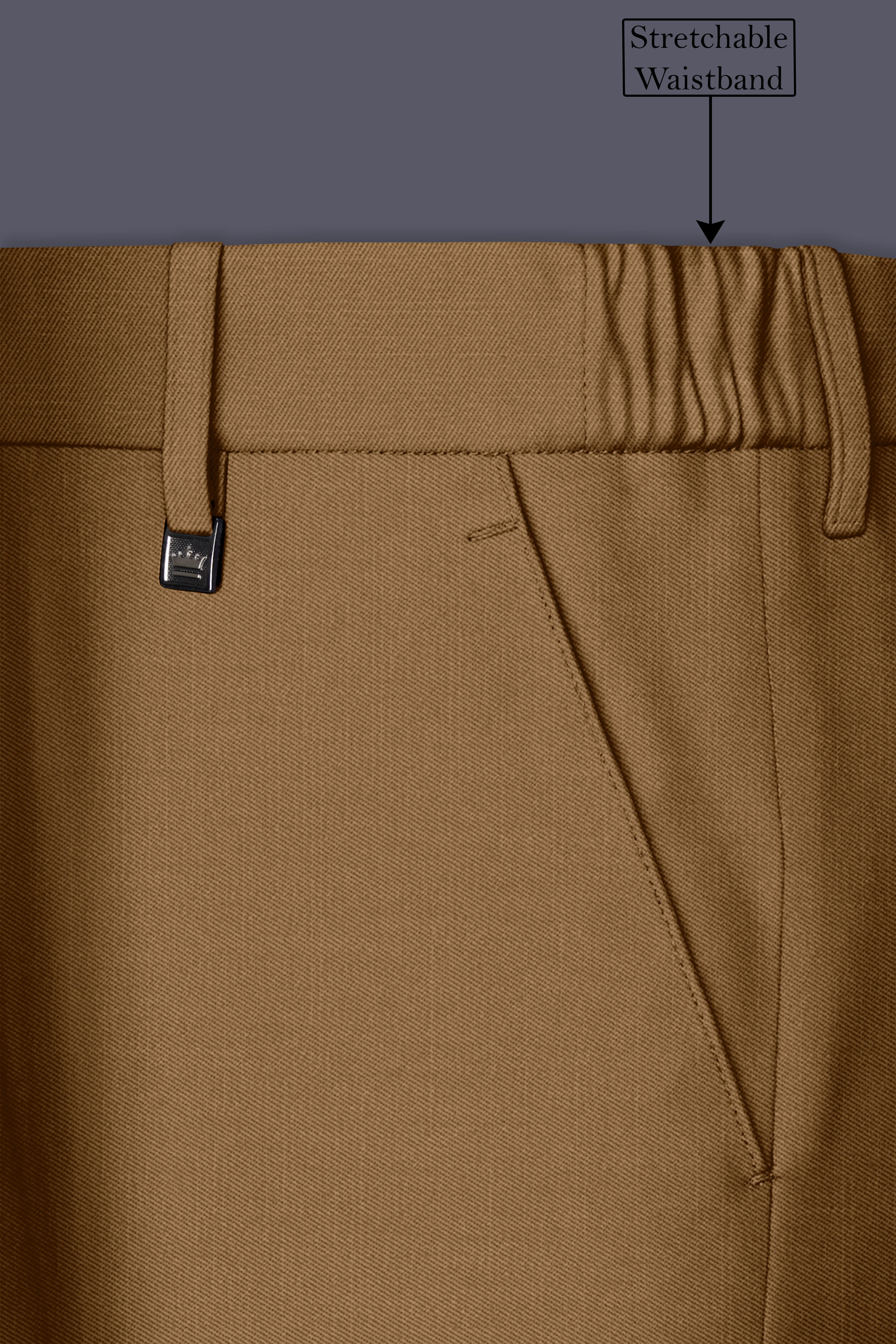 Sapphire-Potters Brown Wool Rich Slight Stretch Double Breasted Suit