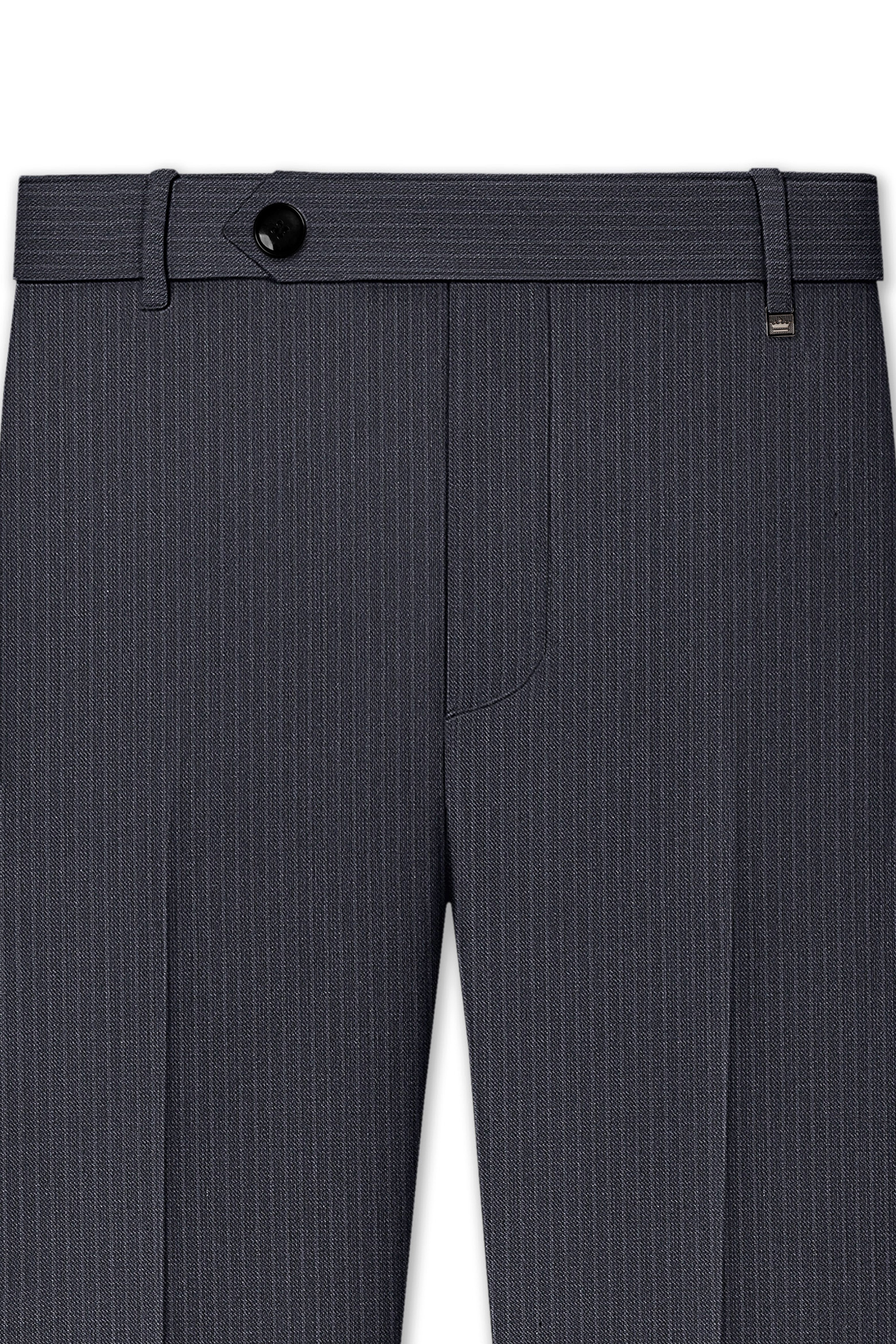 Monvex-Tuna Gray Pencil Striped Wool Rich Slight Stretch Single Breasted Suit