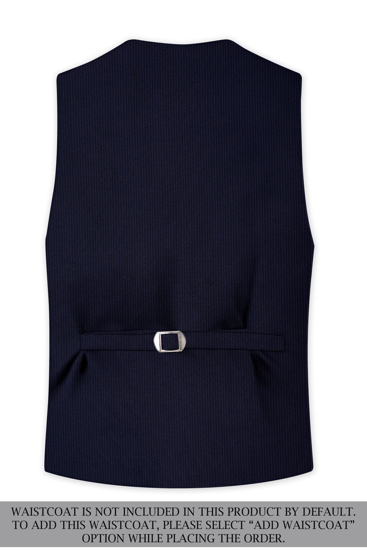Elion-Bunker Blue Pencil Striped Wool Rich Slight Stretch Double Breasted Suit