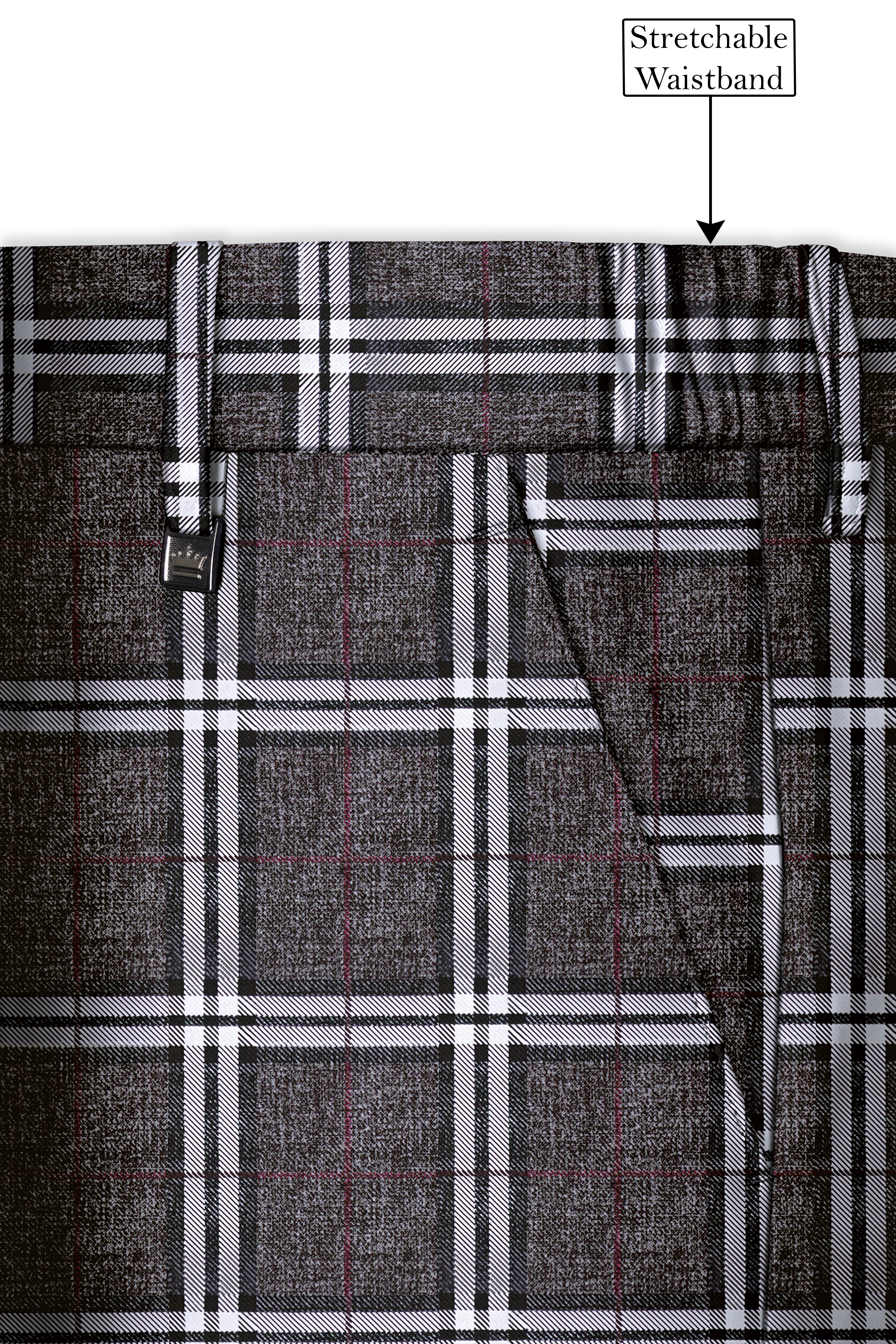 Axiom-Granite Gray Plaid Wool Rich Single Breasted Suit