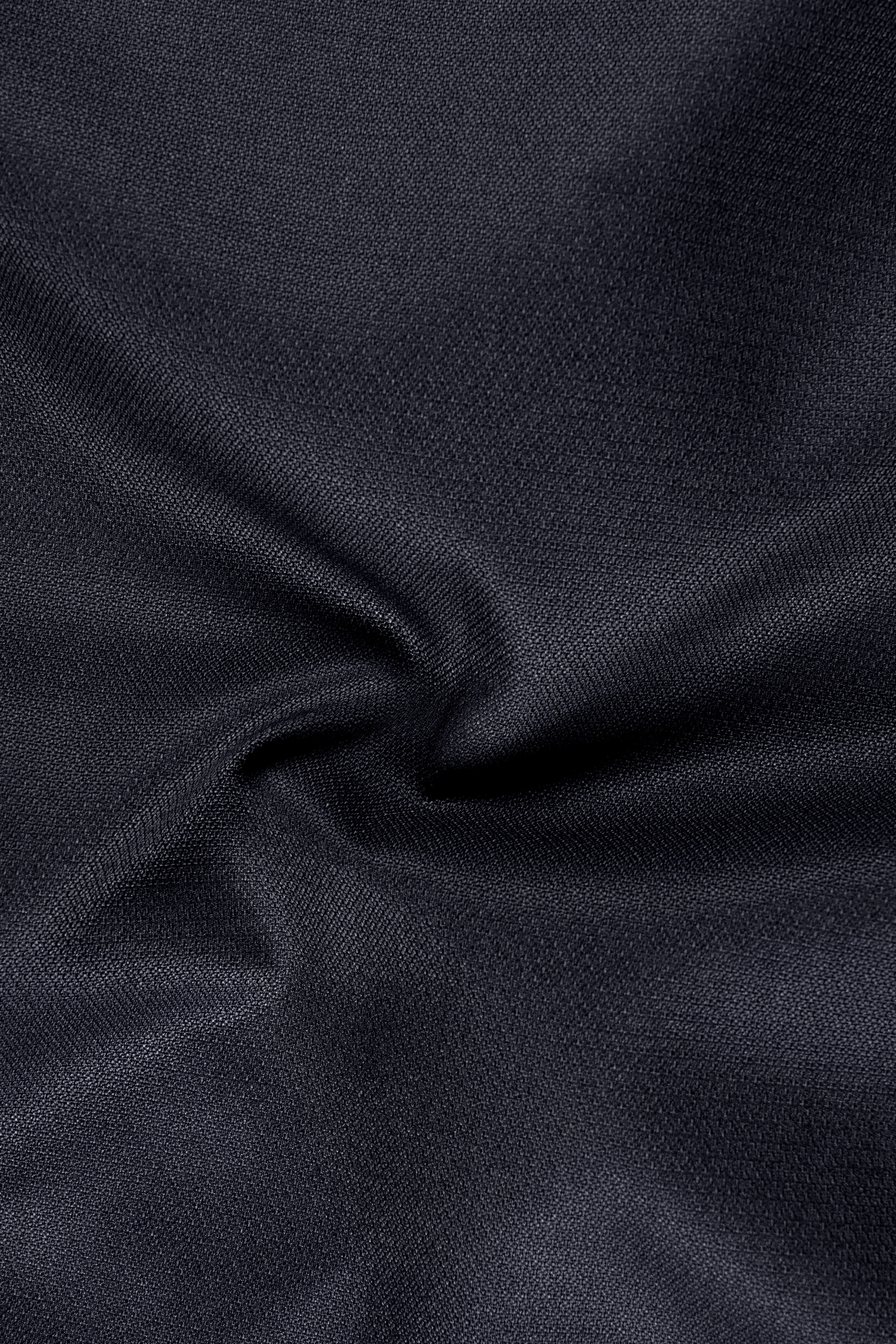 Obsidian-Paynes Gray Diamond Textured Wool Rich Slight Stretch Single Breasted Suit