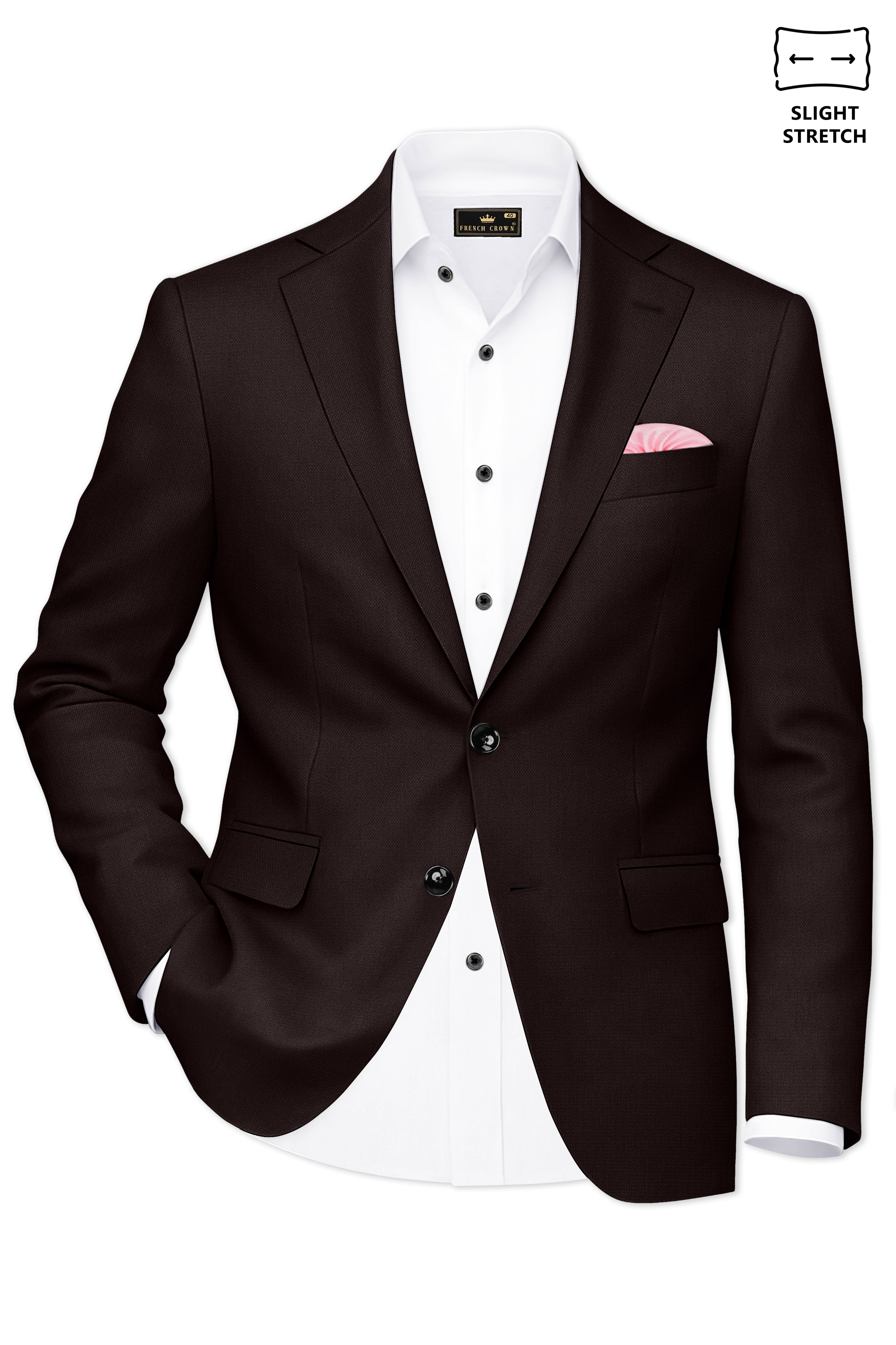 Hampton-Gondola Brown Diamond Textured Wool Rich Slight Stretch Single Breasted Suit ST5411-SB-36, ST5411-SB-38, ST5411-SB-40, ST5411-SB-42, ST5411-SB-44, ST5411-SB-46, ST5411-SB-48, ST5411-SB-50, ST5411-SB-52, ST5411-SB-54, ST5411-SB-56, ST5411-SB-58, ST5411-SB-60