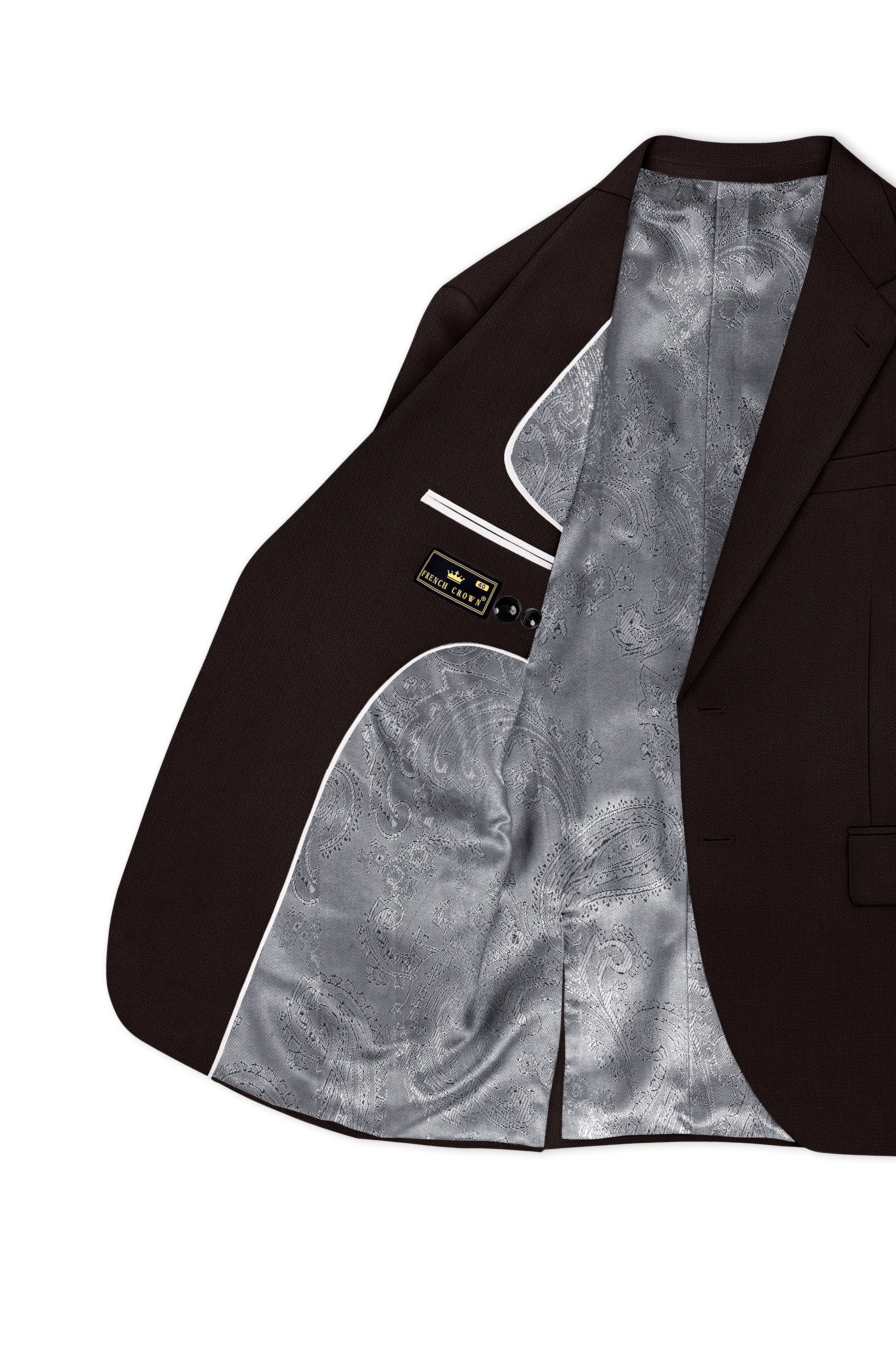 Hampton-Gondola Brown Diamond Textured Wool Rich Slight Stretch Single Breasted Suit ST5411-SB-36, ST5411-SB-38, ST5411-SB-40, ST5411-SB-42, ST5411-SB-44, ST5411-SB-46, ST5411-SB-48, ST5411-SB-50, ST5411-SB-52, ST5411-SB-54, ST5411-SB-56, ST5411-SB-58, ST5411-SB-60