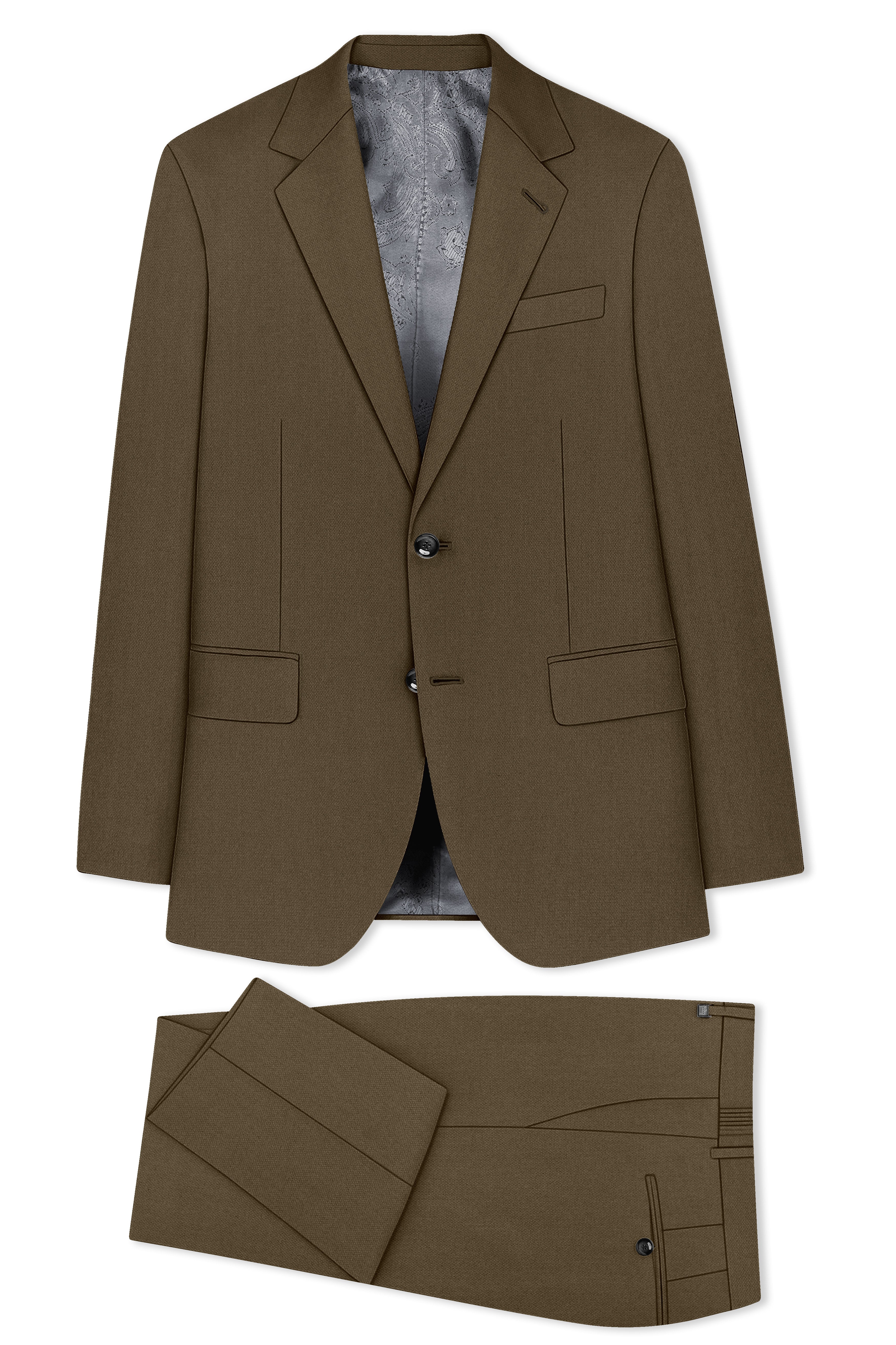 Vireo-Taupe Brown Diamond Textured Wool Rich Slight Stretch Single Breasted Suit ST5412-SB-36, ST5412-SB-38, ST5412-SB-40, ST5412-SB-42, ST5412-SB-44, ST5412-SB-46, ST5412-SB-48, ST5412-SB-50, ST5412-SB-52, ST5412-SB-54, ST5412-SB-56, ST5412-SB-58, ST5412-SB-60