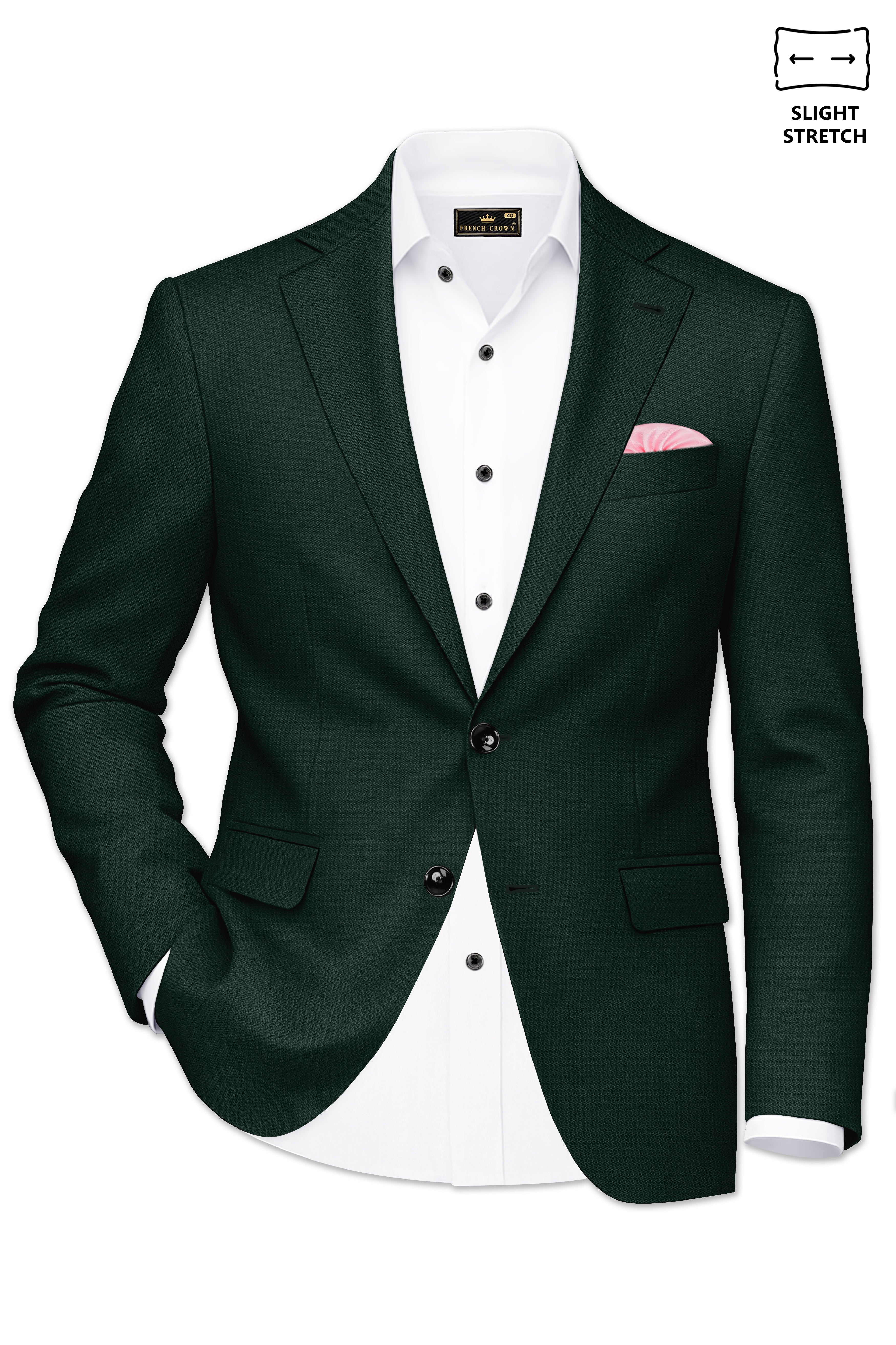 Noble-Phthalo Green Diamond Textured Wool Rich Slight Stretch Single Breasted Suit ST5414-SB-36, ST5414-SB-38, ST5414-SB-40, ST5414-SB-42, ST5414-SB-44, ST5414-SB-46, ST5414-SB-48, ST5414-SB-50, ST5414-SB-52, ST5414-SB-54, ST5414-SB-56, ST5414-SB-58, ST5414-SB-60