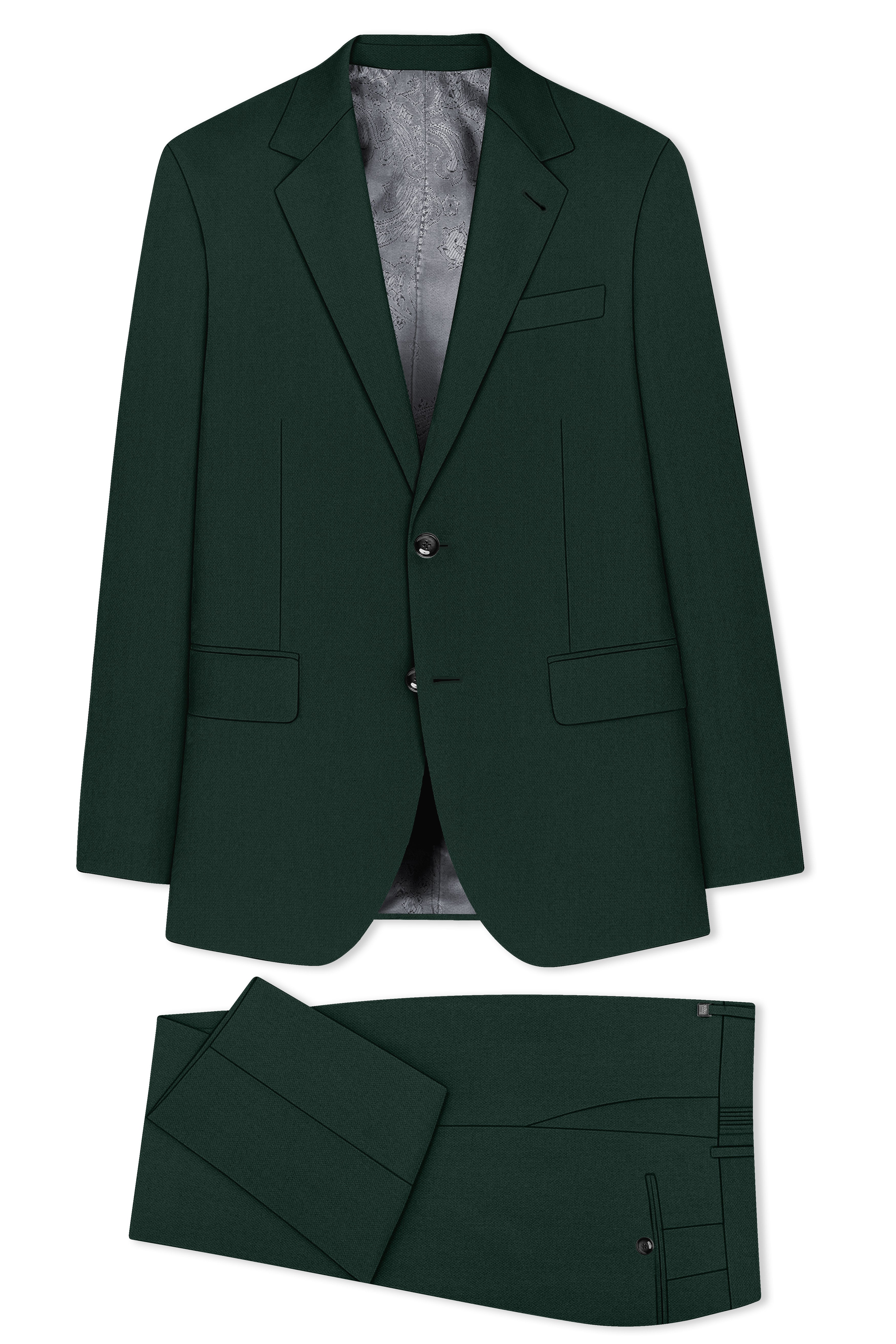 Noble-Phthalo Green Diamond Textured Wool Rich Slight Stretch Single Breasted Suit ST5414-SB-36, ST5414-SB-38, ST5414-SB-40, ST5414-SB-42, ST5414-SB-44, ST5414-SB-46, ST5414-SB-48, ST5414-SB-50, ST5414-SB-52, ST5414-SB-54, ST5414-SB-56, ST5414-SB-58, ST5414-SB-60