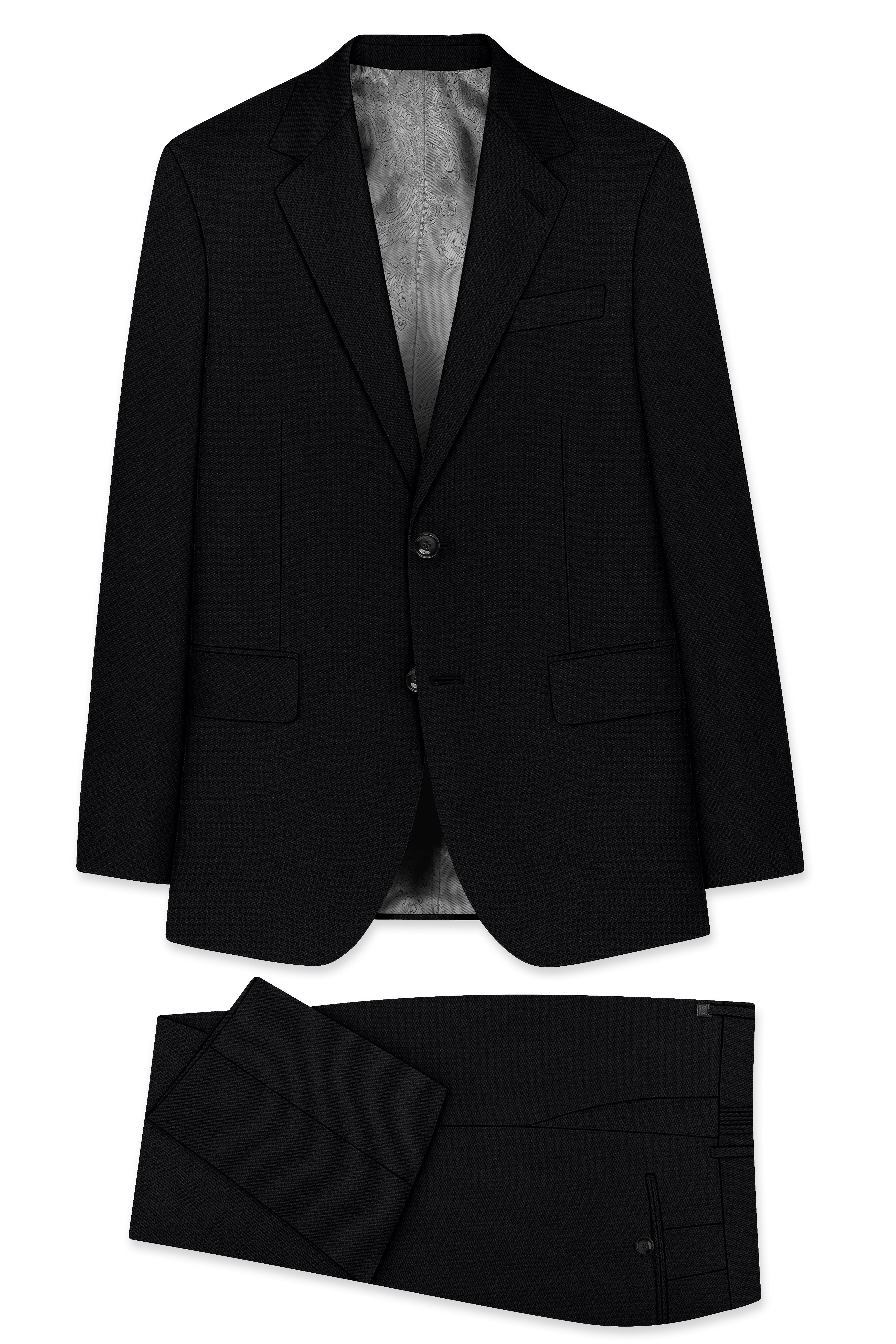 Regal-Jade Black Diamond Textured Wool Rich Slight Stretch Single Breasted Suit ST5415-SB-36, ST5415-SB-38, ST5415-SB-40, ST5415-SB-42, ST5415-SB-44, ST5415-SB-46, ST5415-SB-48, ST5415-SB-50, ST5415-SB-52, ST5415-SB-54, ST5415-SB-56, ST5415-SB-58, ST5415-SB-60