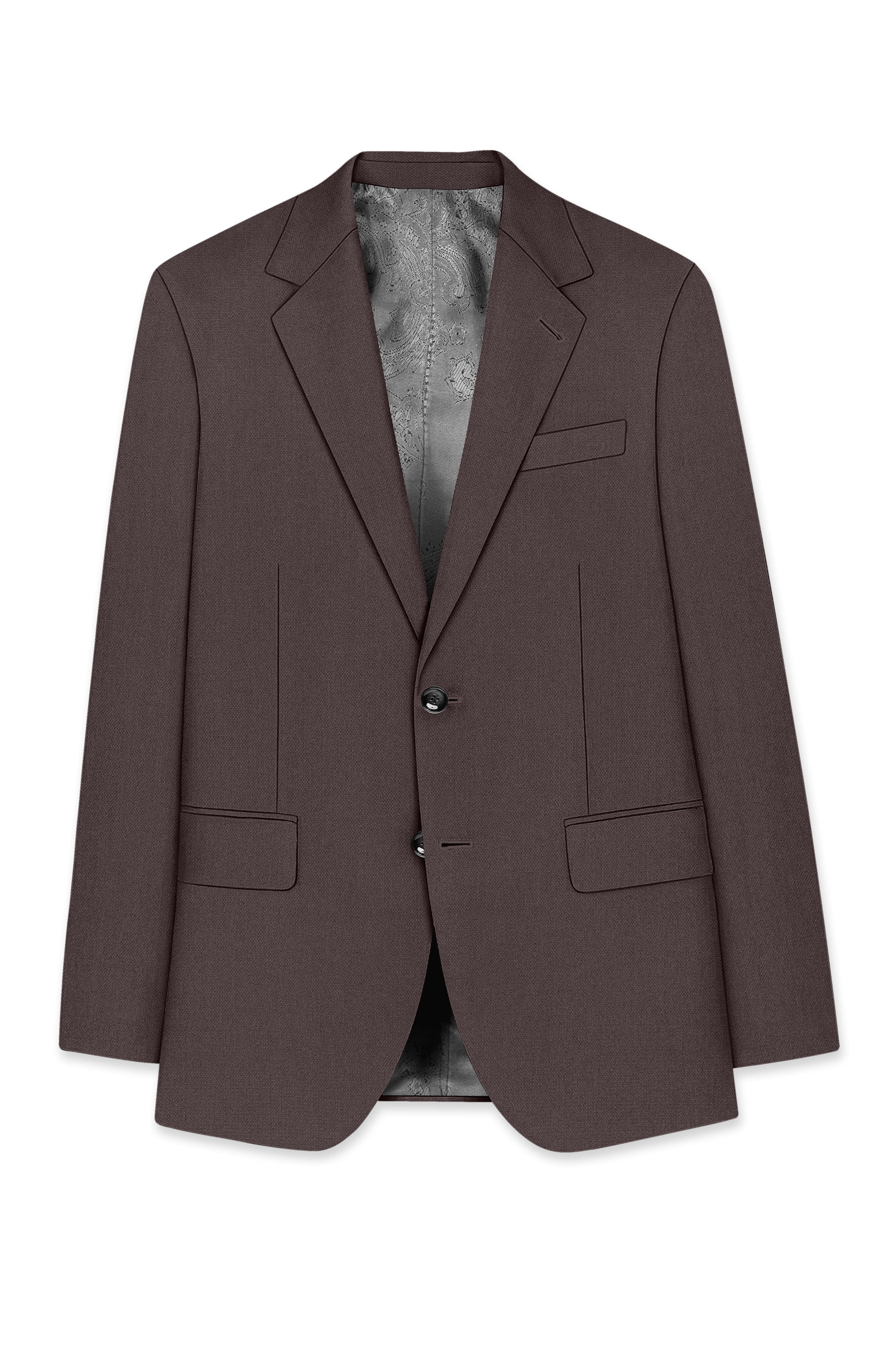 Estate-Fuscous Brown Diamond Textured Wool Rich Slight Stretch Single Breasted Suit ST5417-SB-36, ST5417-SB-38, ST5417-SB-40, ST5417-SB-42, ST5417-SB-44, ST5417-SB-46, ST5417-SB-48, ST5417-SB-50, ST5417-SB-52, ST5417-SB-54, ST5417-SB-56, ST5417-SB-58, ST5417-SB-60