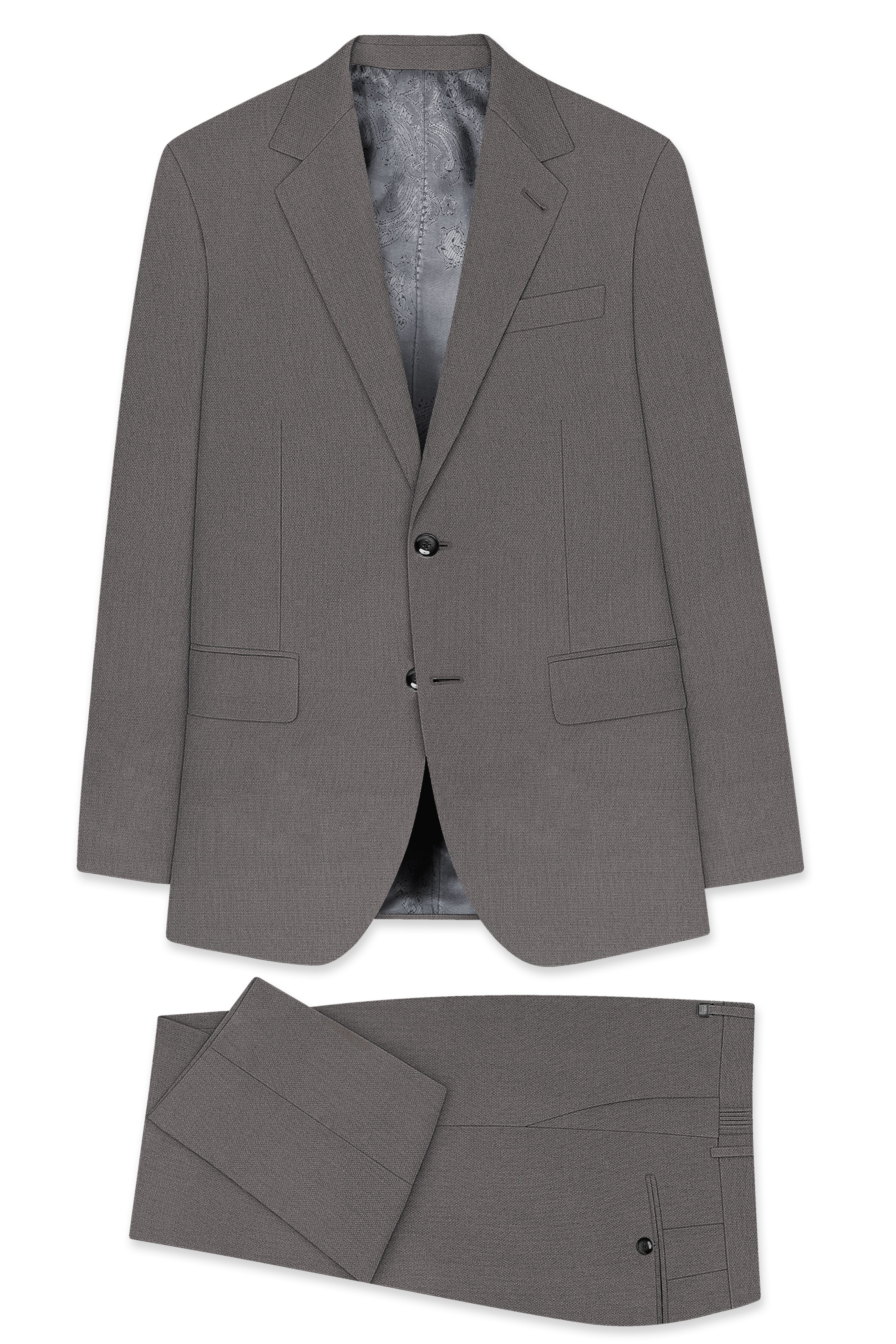 Sterling-Ironside Gray Diamond Textured Wool Rich Slight Stretch Single Breasted Suit ST5418-SB-36, ST5418-SB-38, ST5418-SB-40, ST5418-SB-42, ST5418-SB-44, ST5418-SB-46, ST5418-SB-48, ST5418-SB-50, ST5418-SB-52, ST5418-SB-54, ST5418-SB-56, ST5418-SB-58, ST5418-SB-60
