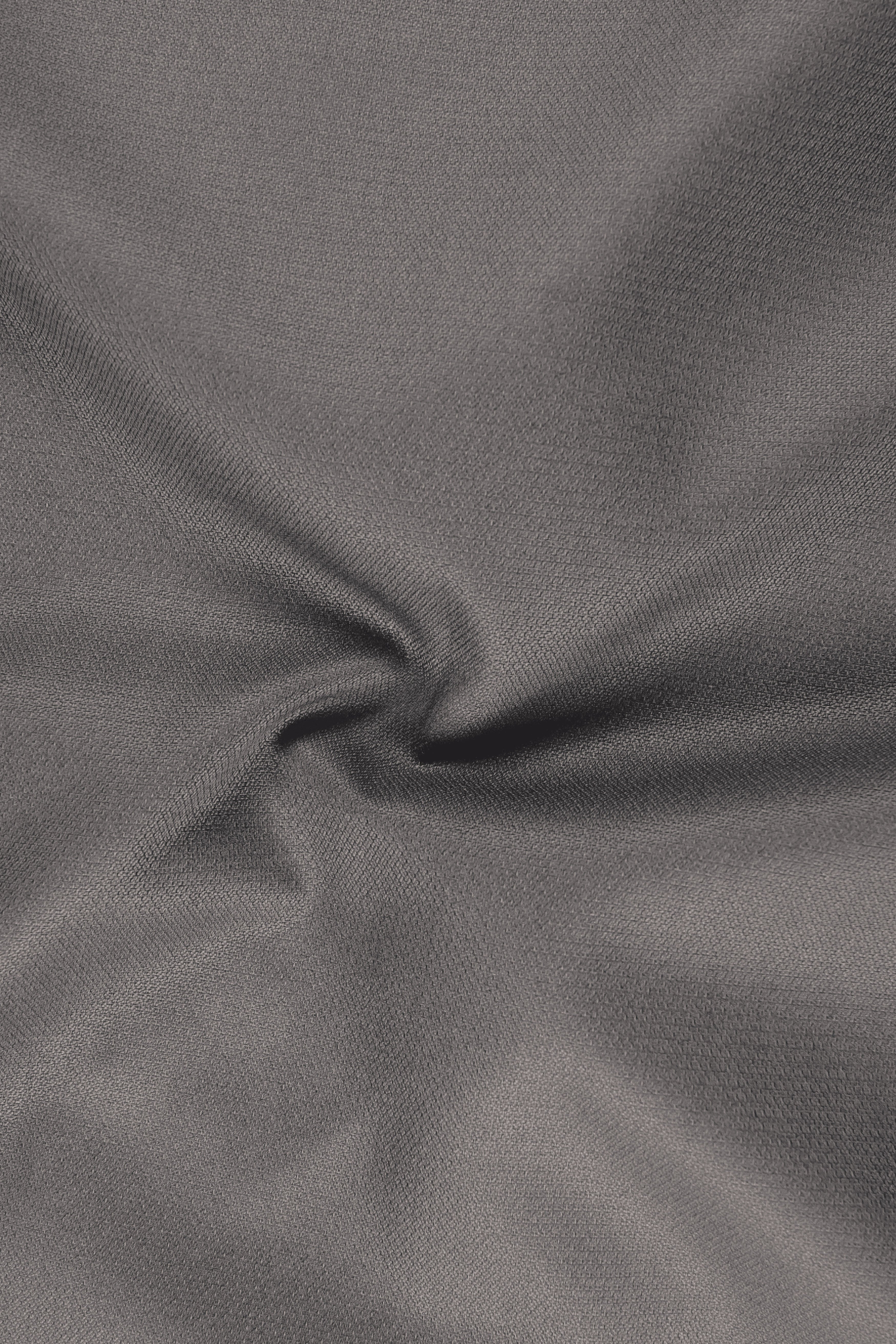 Sterling-Ironside Gray Diamond Textured Wool Rich Slight Stretch Single Breasted Suit