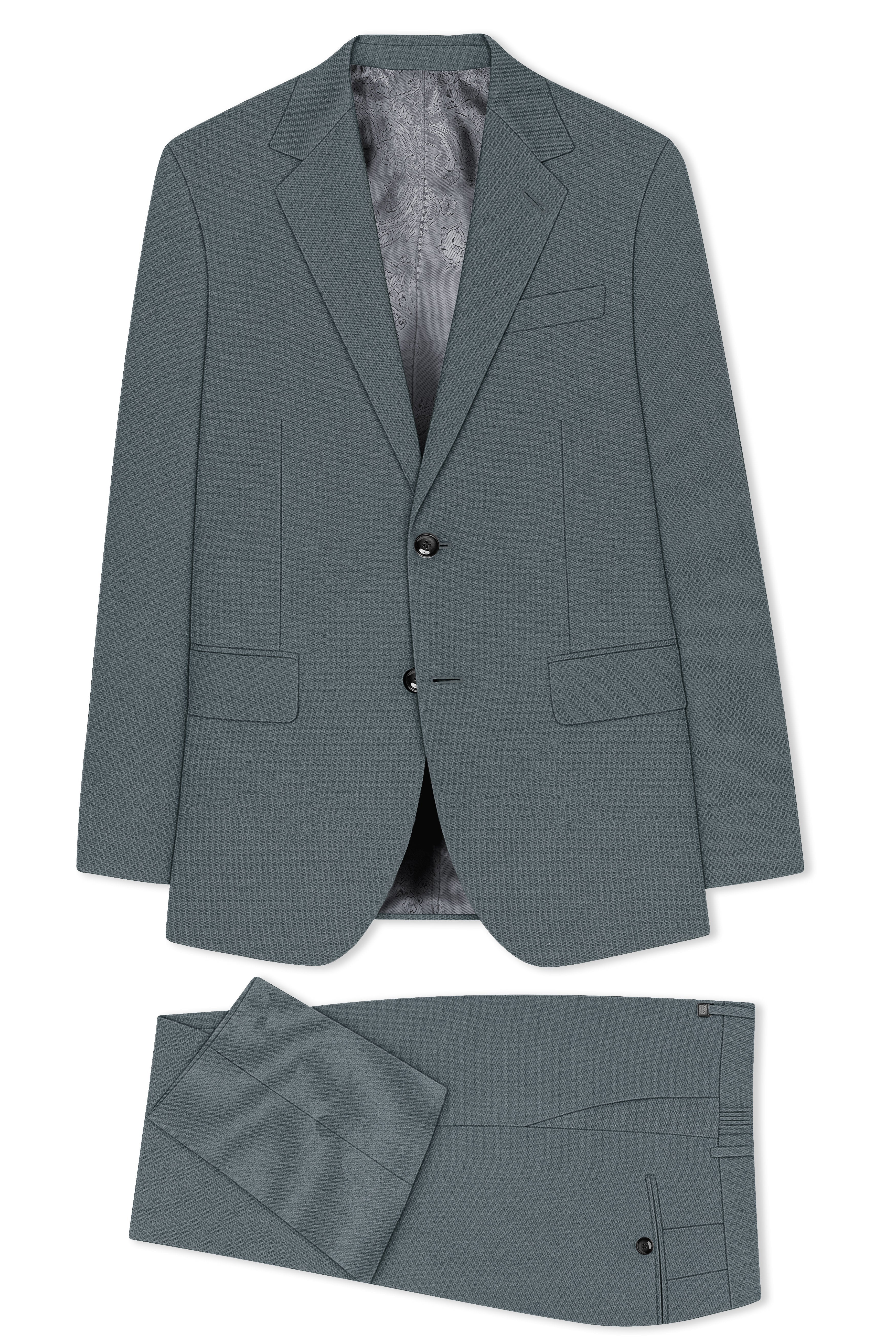 Aurelian-Scarpa Green Diamond Textured Wool Rich Slight Stretch Single Breasted Suit ST5420-SB-36, ST5420-SB-38, ST5420-SB-40, ST5420-SB-42, ST5420-SB-44, ST5420-SB-46, ST5420-SB-48, ST5420-SB-50, ST5420-SB-52, ST5420-SB-54, ST5420-SB-56, ST5420-SB-58, ST5420-SB-60