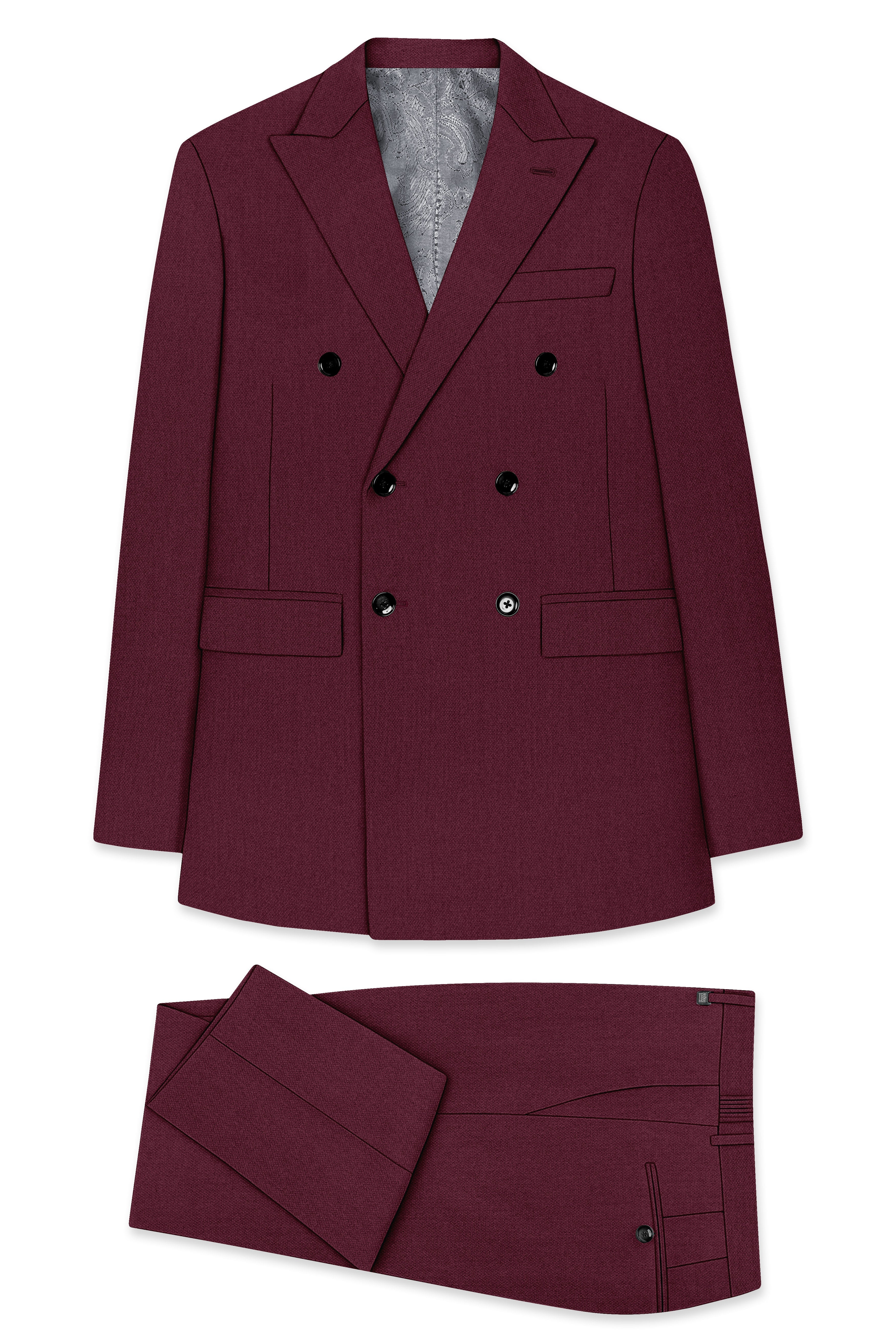 Imperial-Crater Maroon Diamond Textured Wool Rich Slight Stretch Double Breasted Suit ST5424-DB-36, ST5424-DB-38, ST5424-DB-40, ST5424-DB-42, ST5424-DB-44, ST5424-DB-46, ST5424-DB-48, ST5424-DB-50, ST5424-DB-52, ST5424-DB-54, ST5424-DB-56, ST5424-DB-58, ST5424-DB-60
