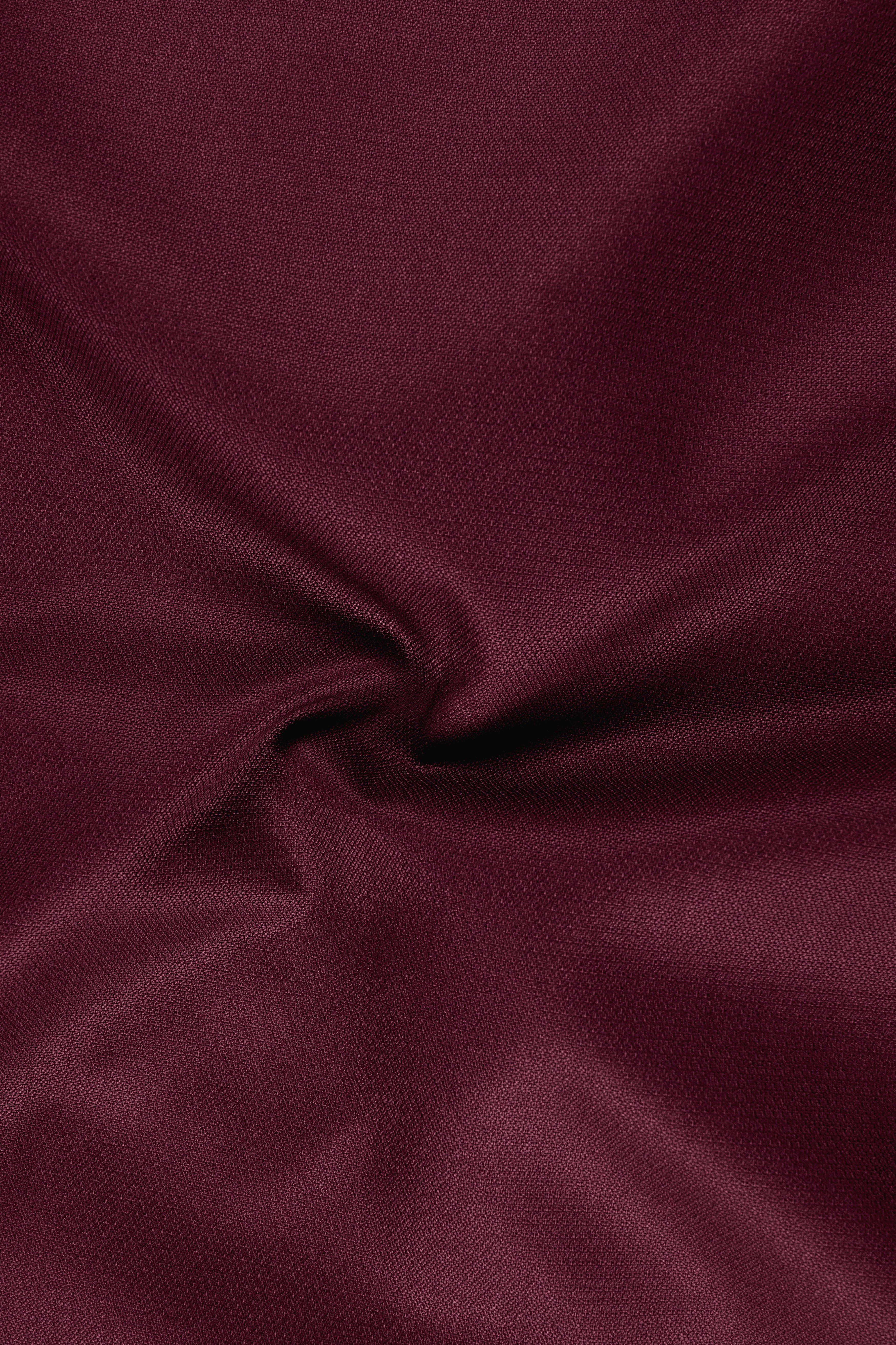 Imperial-Crater Maroon Diamond Textured Wool Rich Slight Stretch Double Breasted Suit