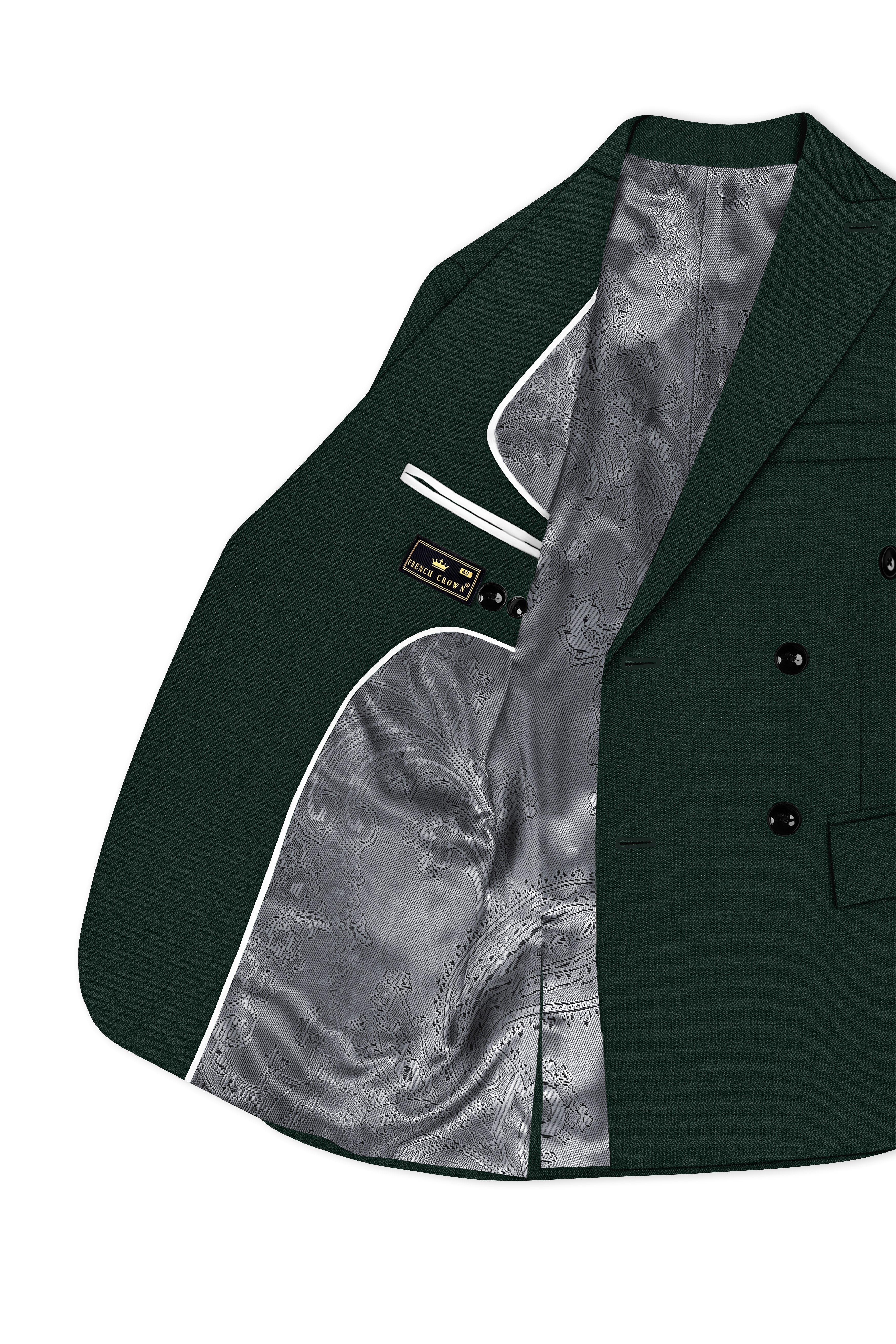 Noble-Phthalo Green Diamond Textured Wool Rich Slight Stretch Double Breasted Suit ST5425-DB-36, ST5425-DB-38, ST5425-DB-40, ST5425-DB-42, ST5425-DB-44, ST5425-DB-46, ST5425-DB-48, ST5425-DB-50, ST5425-DB-52, ST5425-DB-54, ST5425-DB-56, ST5425-DB-58, ST5425-DB-60