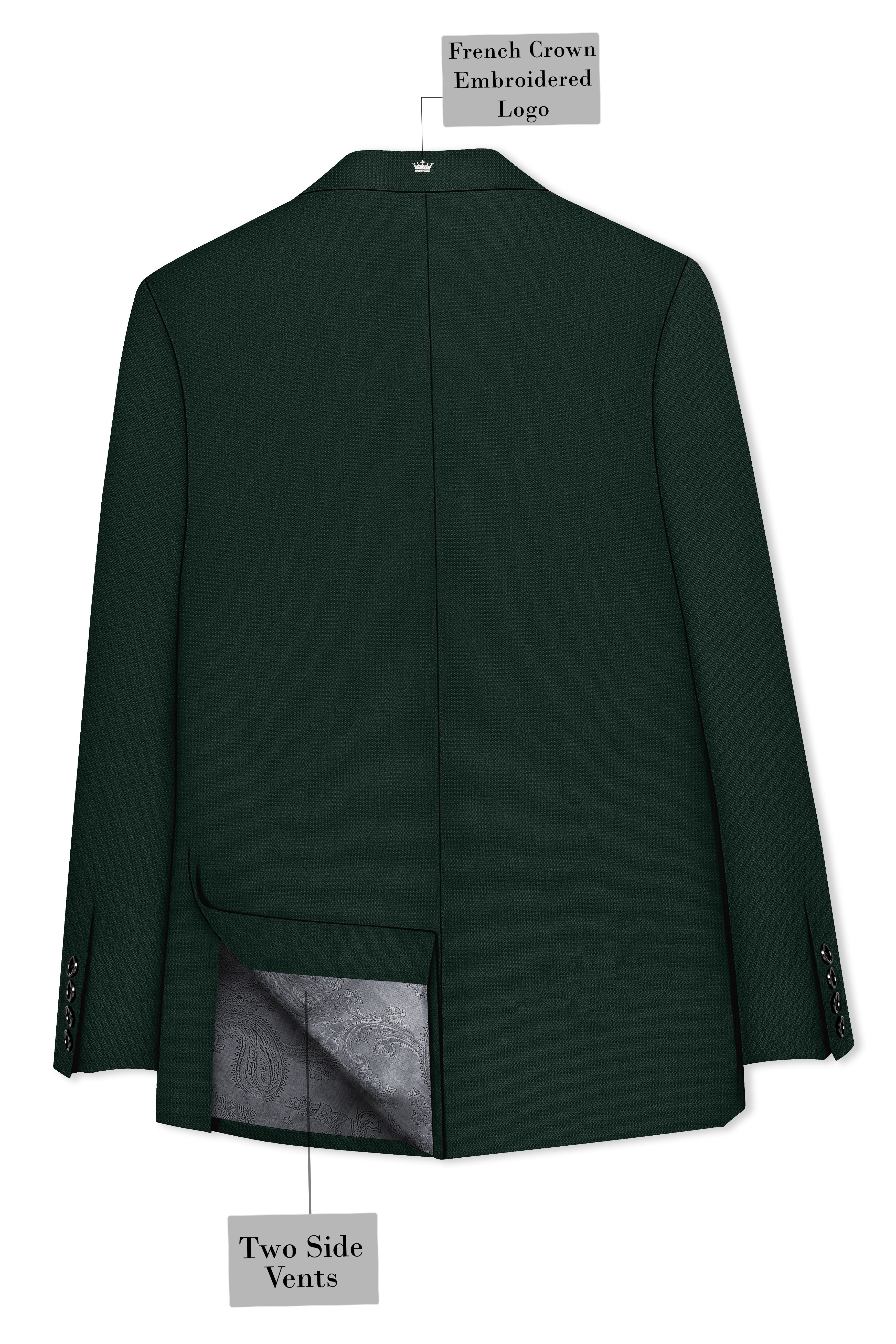 Noble-Phthalo Green Diamond Textured Wool Rich Slight Stretch Double Breasted Suit ST5425-DB-36, ST5425-DB-38, ST5425-DB-40, ST5425-DB-42, ST5425-DB-44, ST5425-DB-46, ST5425-DB-48, ST5425-DB-50, ST5425-DB-52, ST5425-DB-54, ST5425-DB-56, ST5425-DB-58, ST5425-DB-60