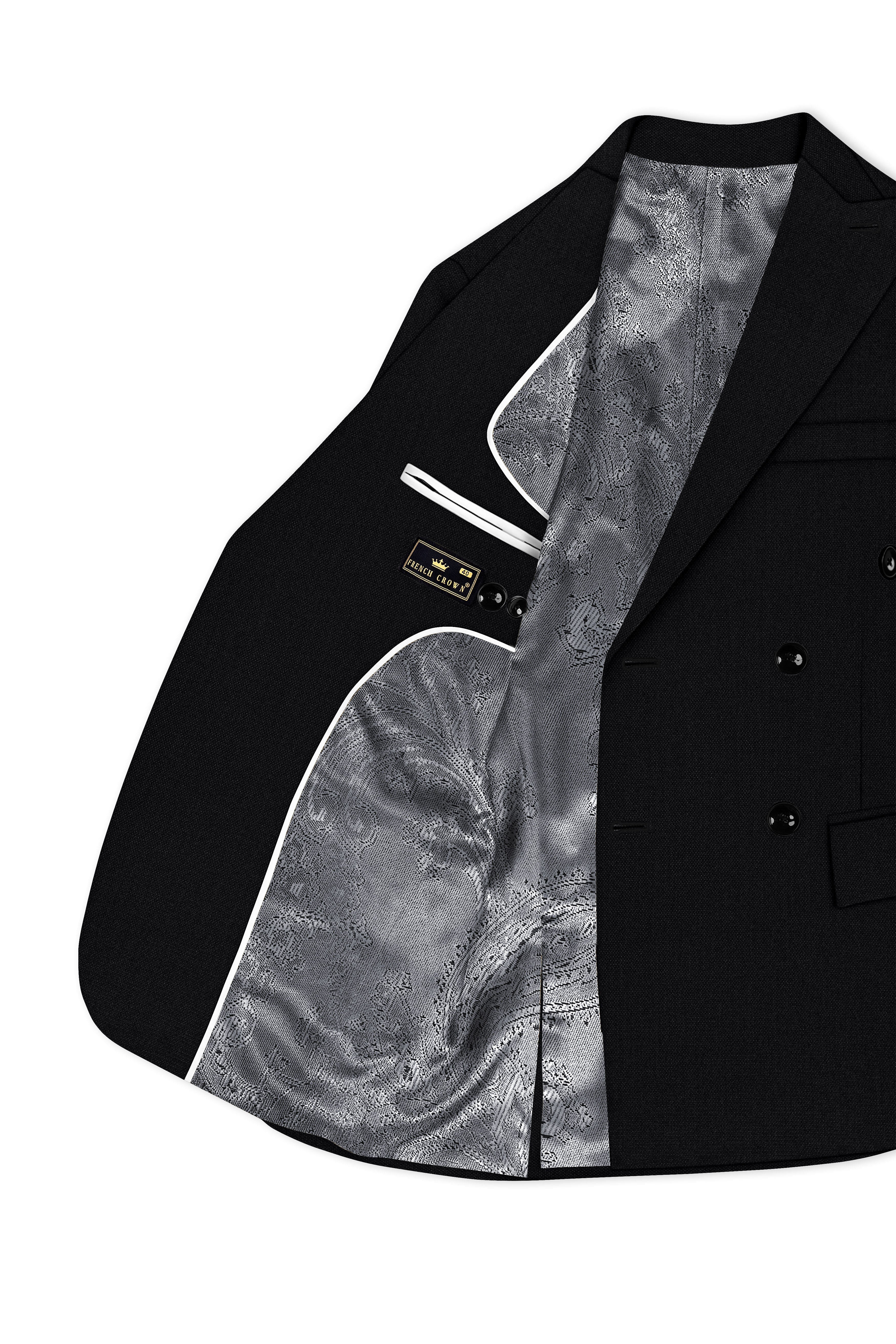 Regal-Jade Black Diamond Textured Wool Rich Slight Stretch Double Breasted Suit ST5426-DB-36, ST5426-DB-38, ST5426-DB-40, ST5426-DB-42, ST5426-DB-44, ST5426-DB-46, ST5426-DB-48, ST5426-DB-50, ST5426-DB-52, ST5426-DB-54, ST5426-DB-56, ST5426-DB-58, ST5426-DB-60