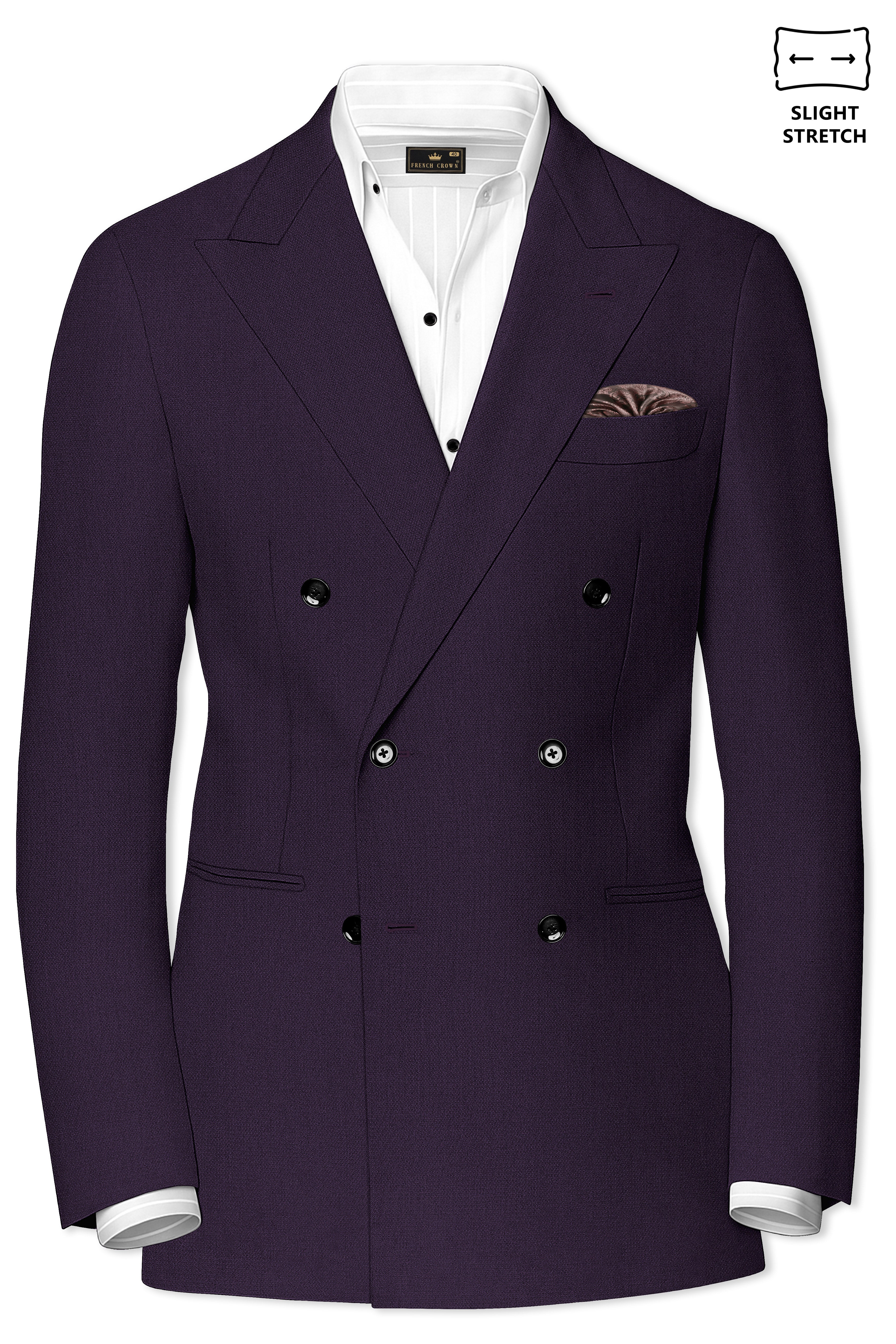 Opulent-Bastille Purple Diamond Textured Wool Rich Slight Stretch Double Breasted Suit ST5430-DB-36, ST5430-DB-38, ST5430-DB-40, ST5430-DB-42, ST5430-DB-44, ST5430-DB-46, ST5430-DB-48, ST5430-DB-50, ST5430-DB-52, ST5430-DB-54, ST5430-DB-56, ST5430-DB-58, ST5430-DB-60