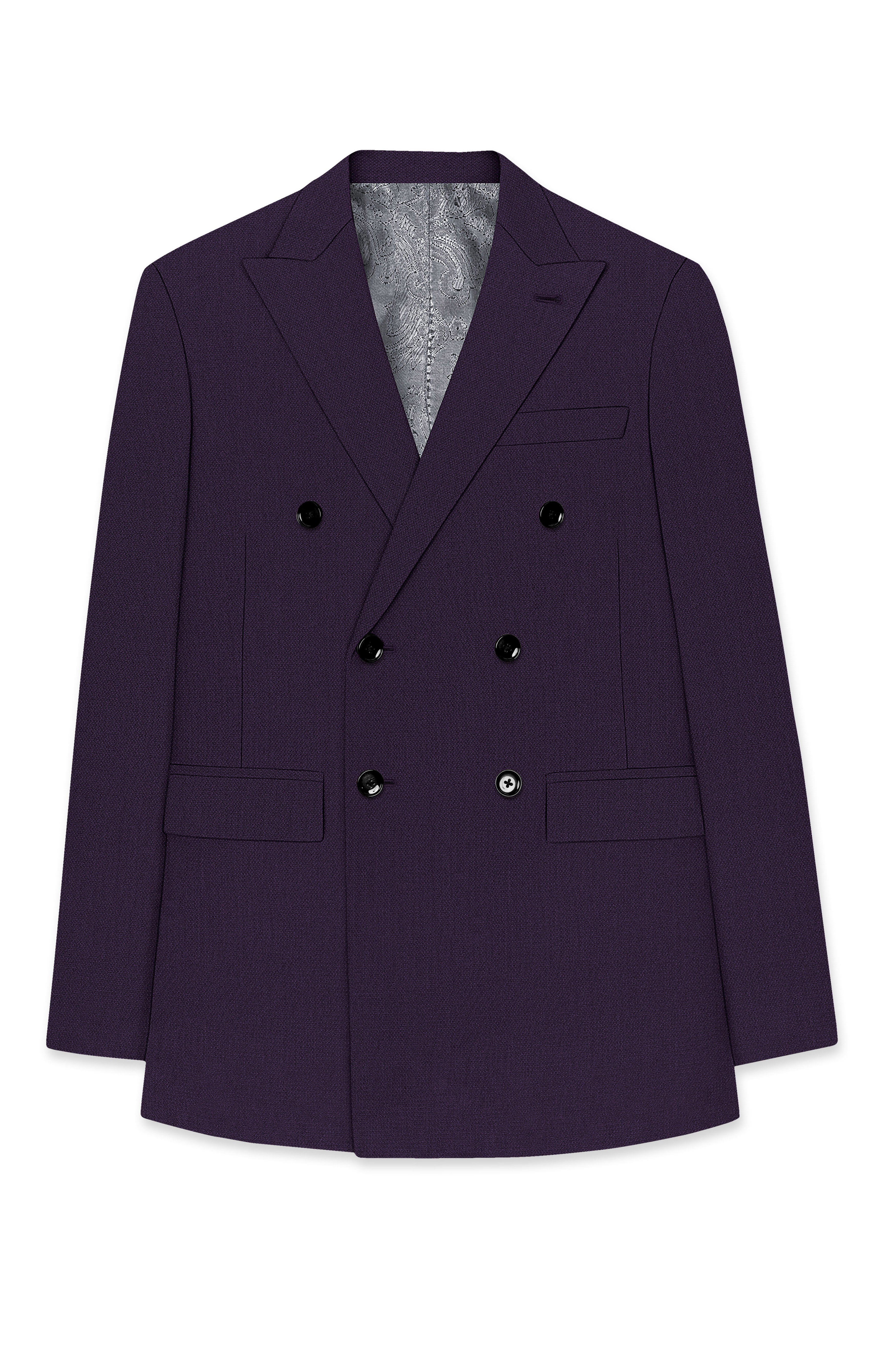 Opulent-Bastille Purple Diamond Textured Wool Rich Slight Stretch Double Breasted Suit ST5430-DB-36, ST5430-DB-38, ST5430-DB-40, ST5430-DB-42, ST5430-DB-44, ST5430-DB-46, ST5430-DB-48, ST5430-DB-50, ST5430-DB-52, ST5430-DB-54, ST5430-DB-56, ST5430-DB-58, ST5430-DB-60