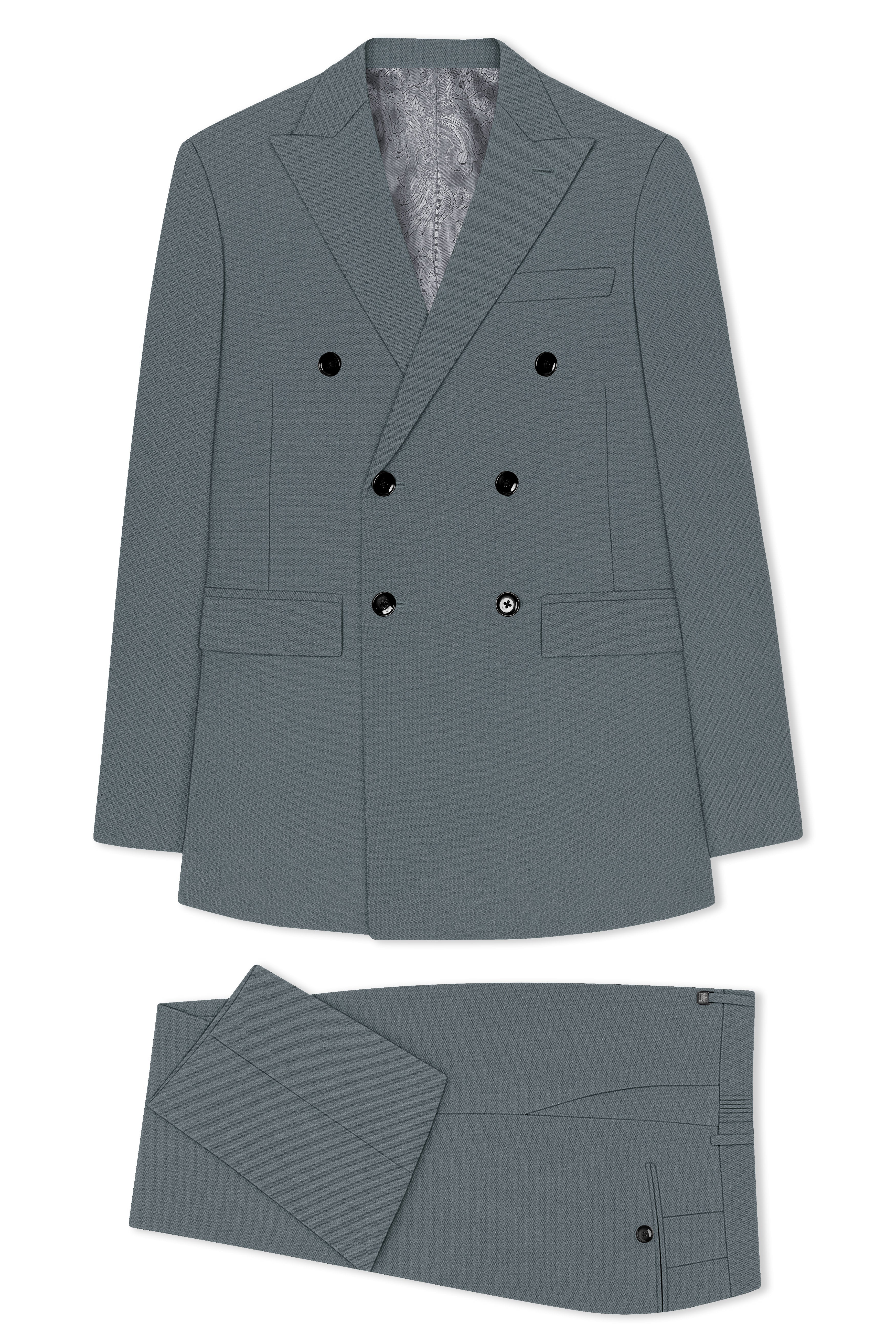 Aurelian-Scarpa Green Diamond Textured Wool Rich Slight Stretch Double Breasted Suit ST5431-DB-36, ST5431-DB-38, ST5431-DB-40, ST5431-DB-42, ST5431-DB-44, ST5431-DB-46, ST5431-DB-48, ST5431-DB-50, ST5431-DB-52, ST5431-DB-54, ST5431-DB-56, ST5431-DB-58, ST5431-DB-60